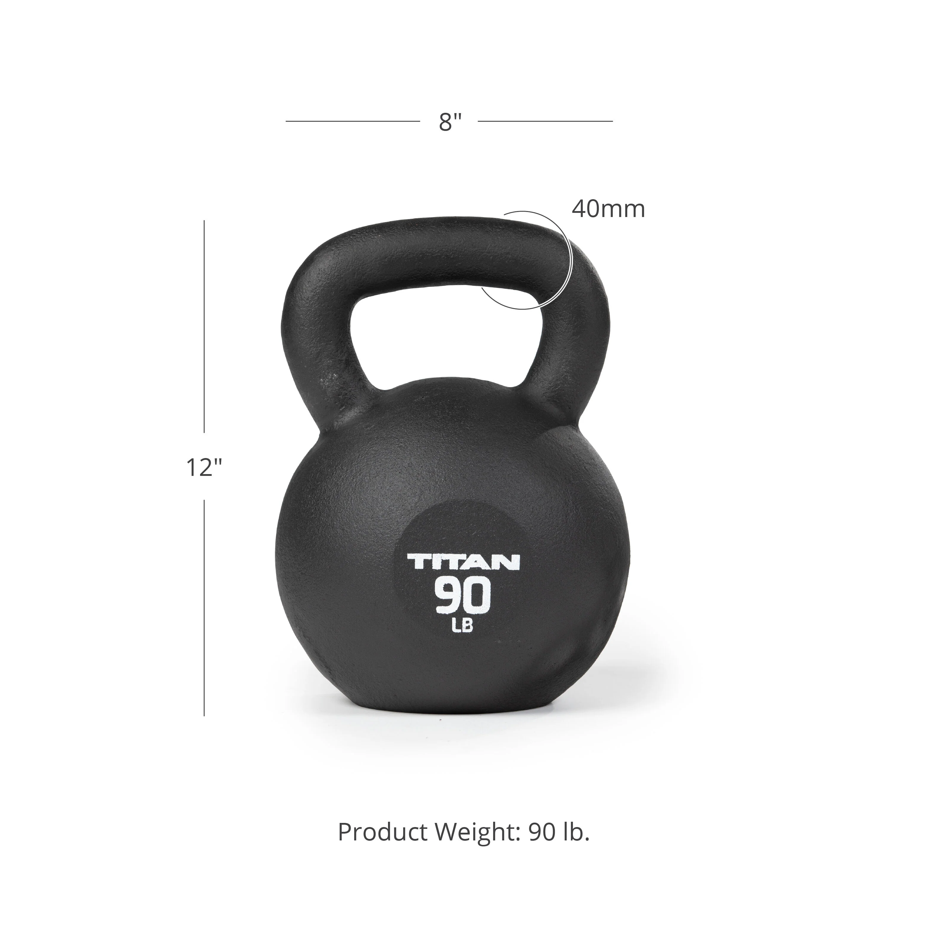 Scratch and Dent - 90 LB Cast Iron Kettlebell - FINAL SALE - Image 7