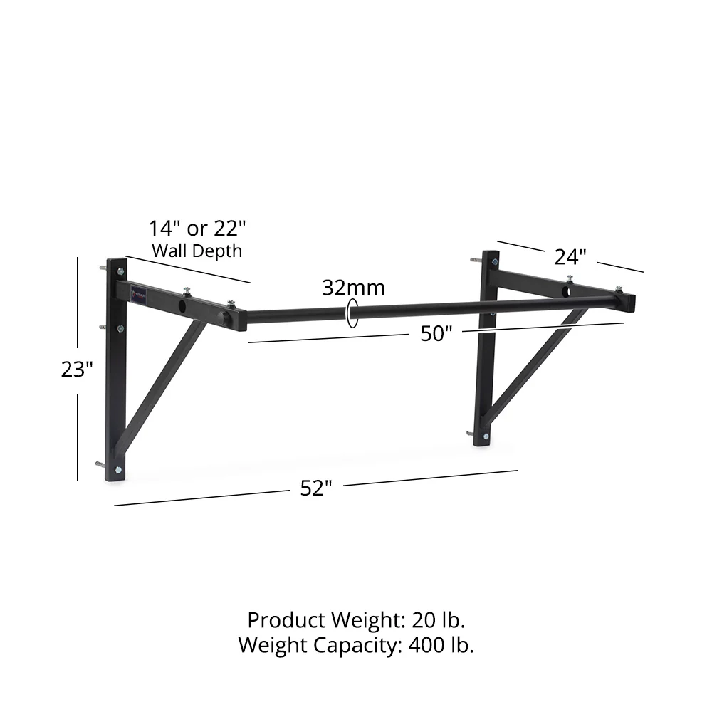 Adjustable Depth Wall Mounted Pull Up Bar - Image 7