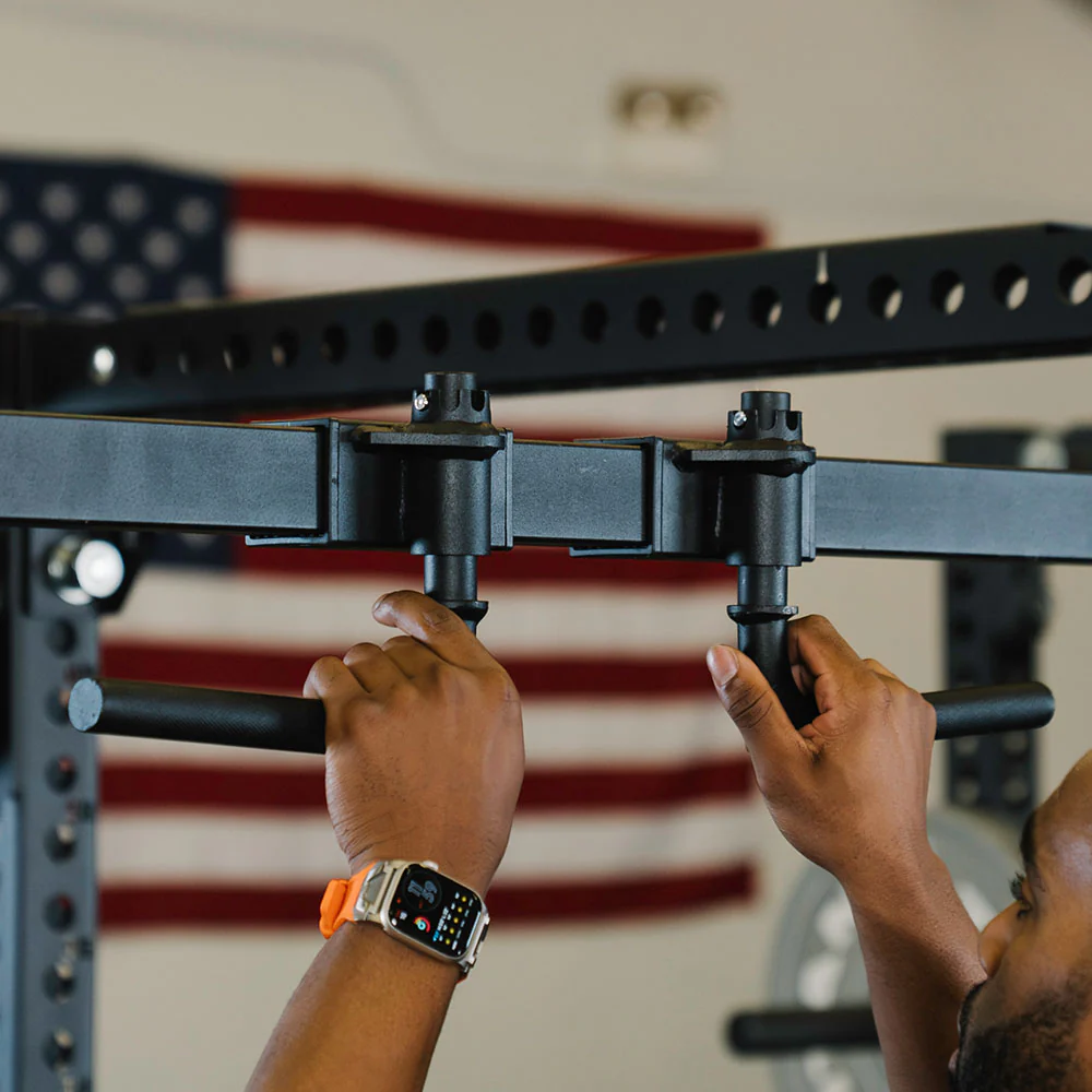 Scratch and Dent, Adjustable Handle Pull Up Bar – Rack Mounted - Image 5