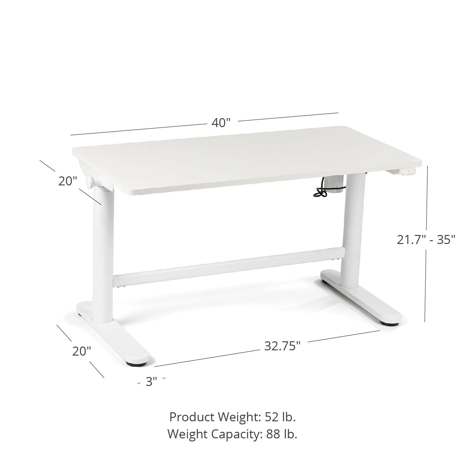 Scratch and Dent - Adjustable Youth Electronic Desk - FINAL SALE - Image 10