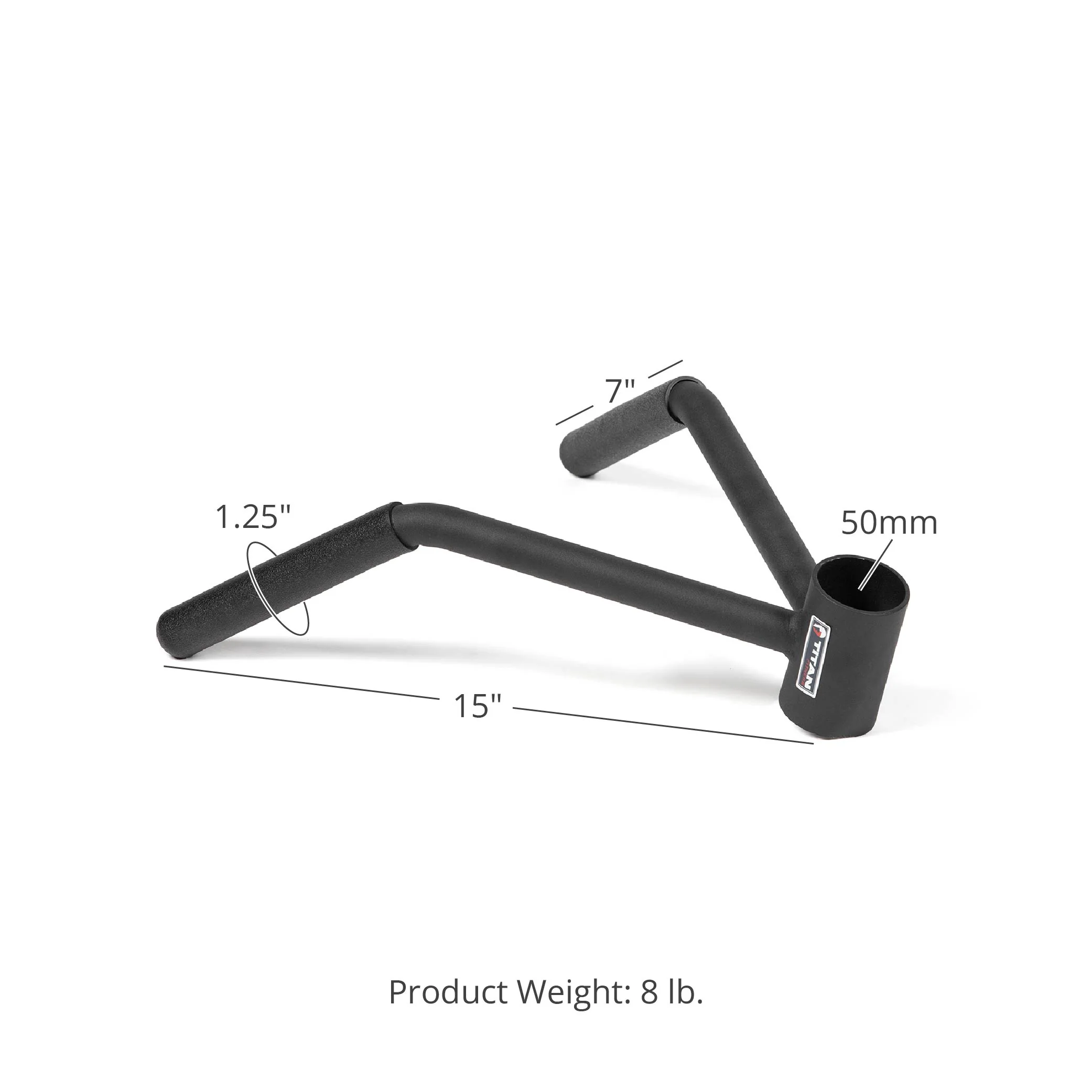 Angled Landmine Handle With Rubber Grip - Image 5
