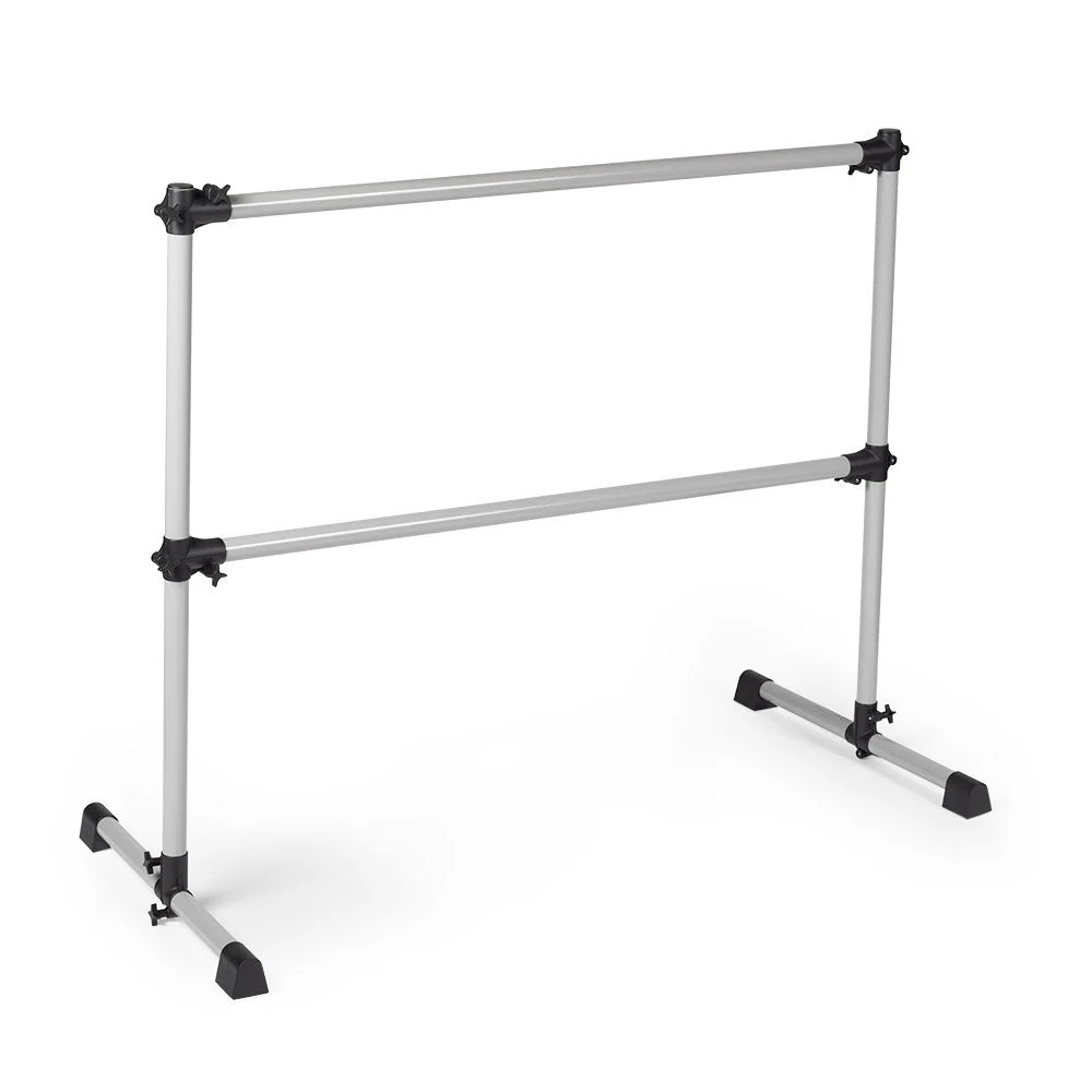 Scratch and Dent - Double Freestanding Ballet Barre | White Aluminum - FINAL SALE - Image 2