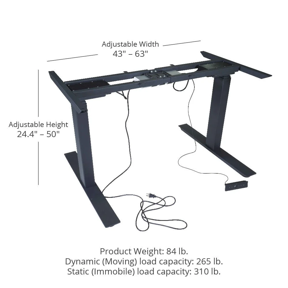Scratch and Dent, Dual Motor Electric Adjustable Height A6 Sit-Stand Desk - Image 8