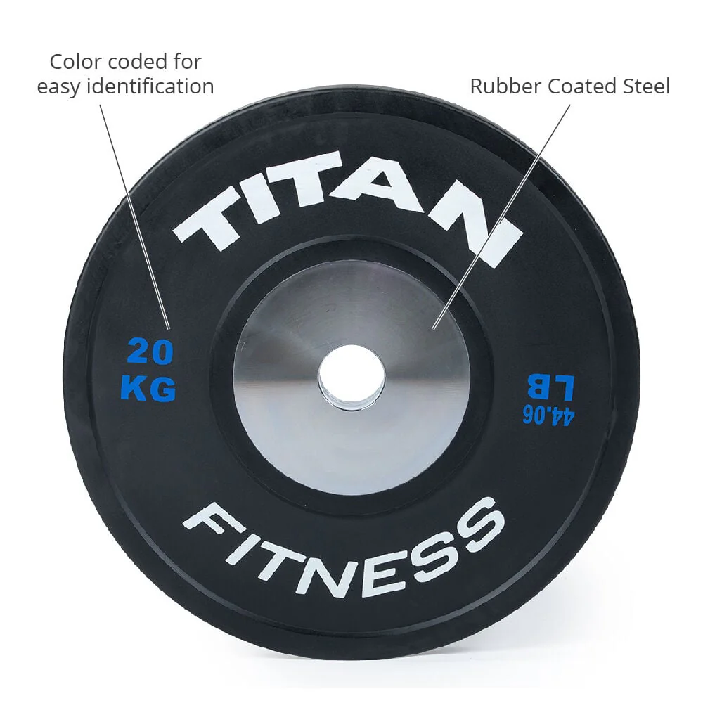 Scratch and Dent - Elite Olympic Bumper Plate | Black | 20 KG Single - FINAL SALE - Image 3