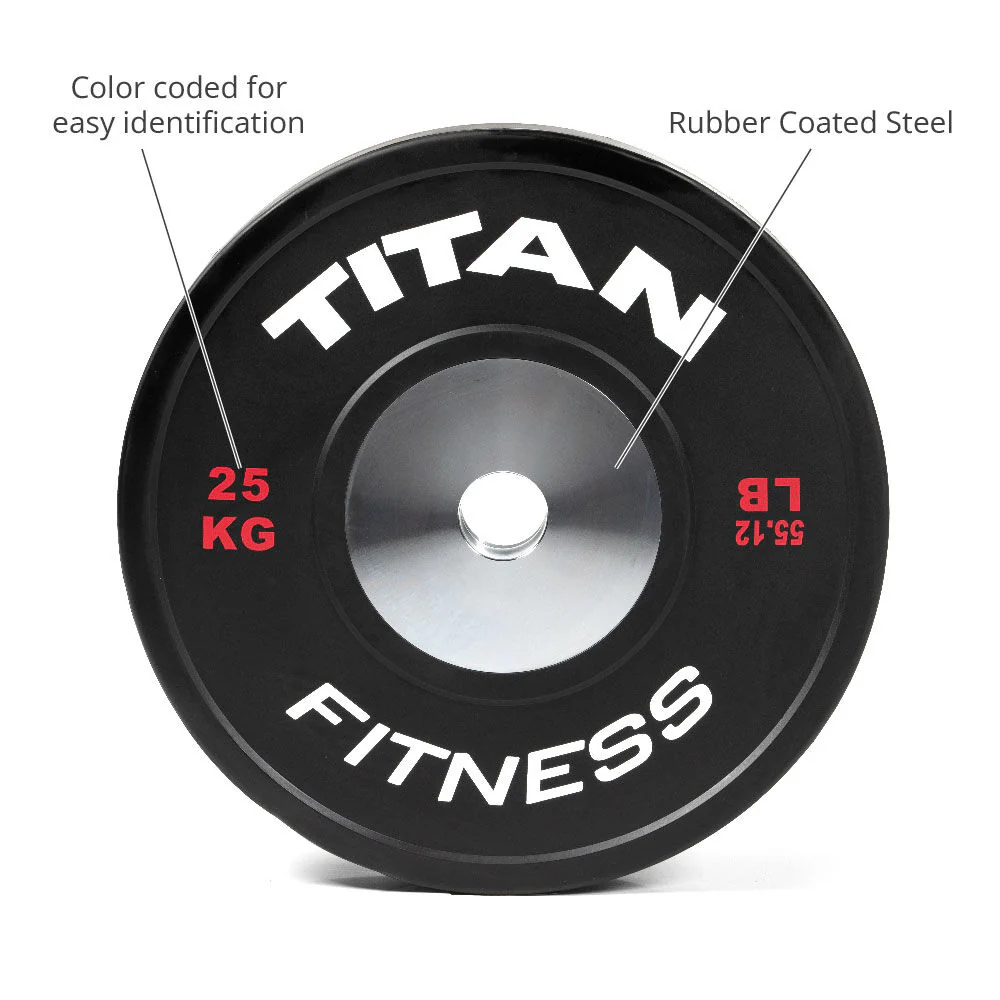 Scratch and Dent, 25 KG Single Black Elite Olympic Bumper Plate - Image 4