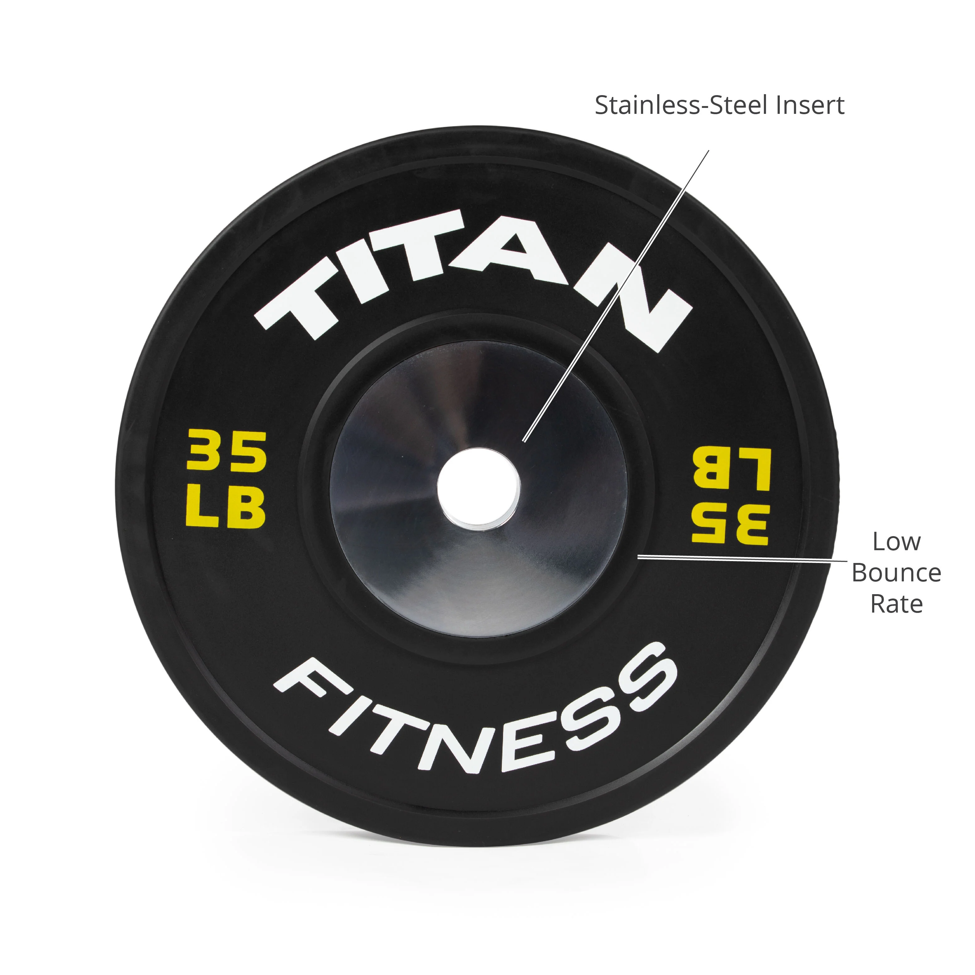 Scratch and Dent - Elite Olympic Bumper Plate | Black | 35 LB Single - FINAL SALE - Image 2