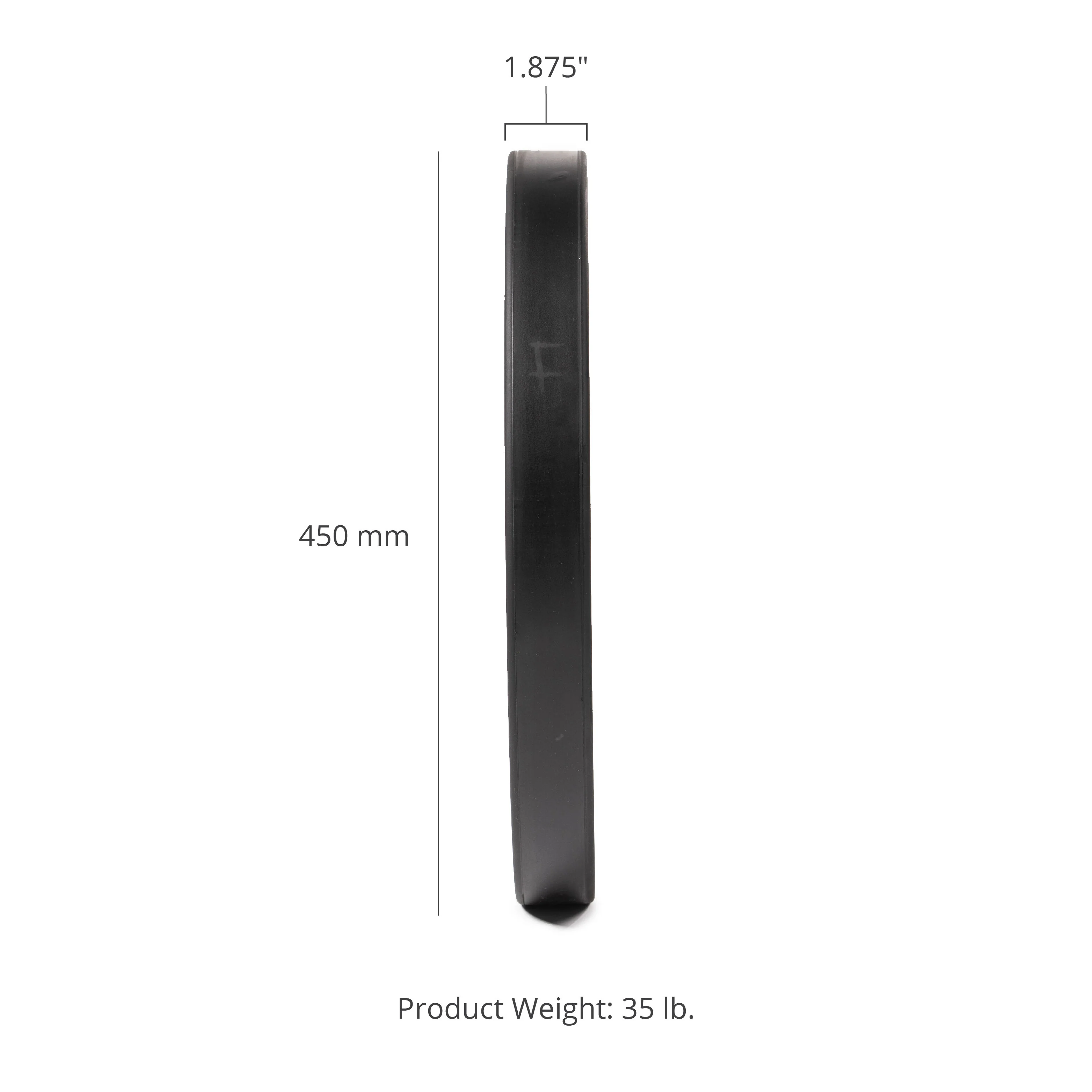 Scratch and Dent - Elite Olympic Bumper Plate | Black | 35 LB Single - FINAL SALE - Image 3