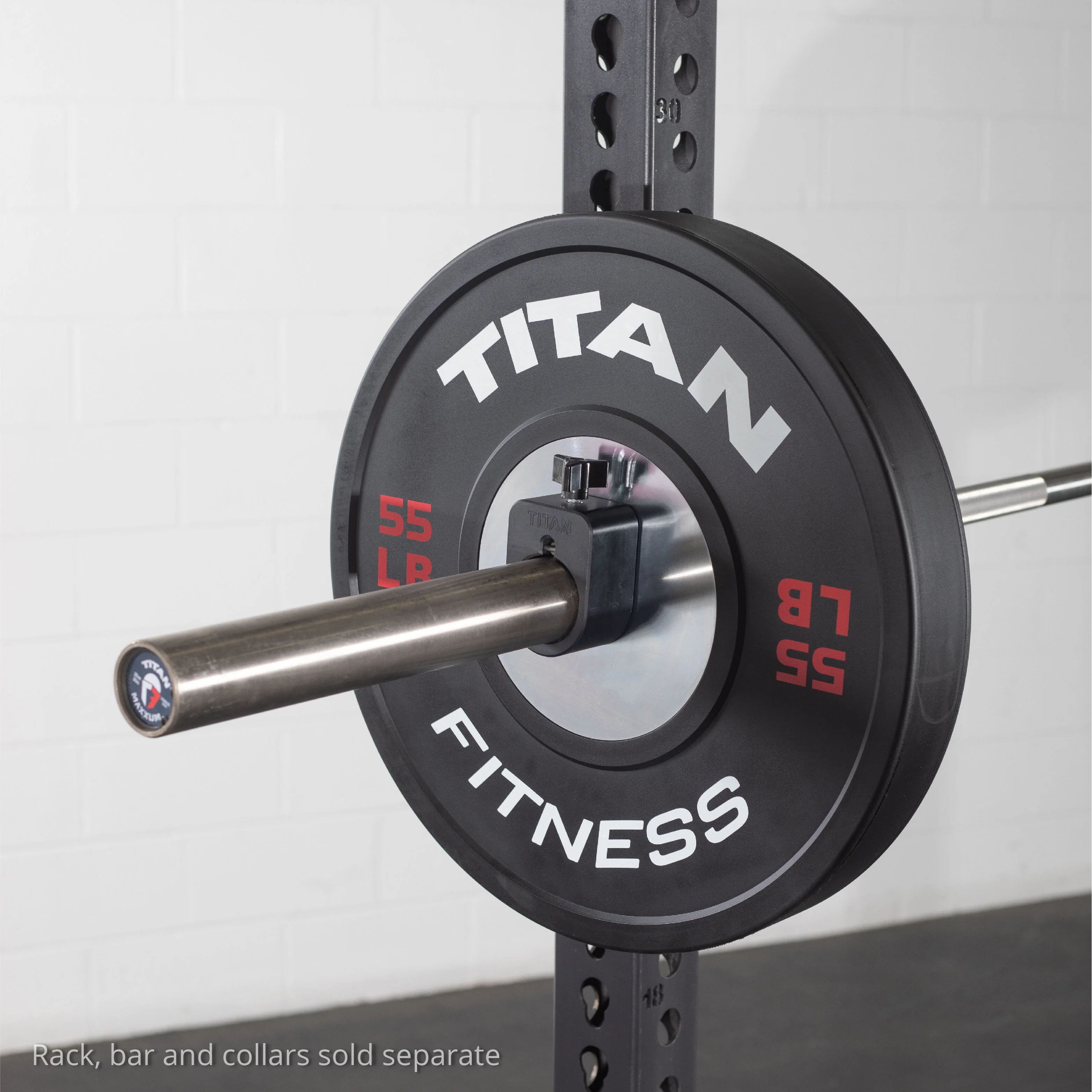 Scratch and Dent, Elite Olympic Bumper Plate | Black | 55 LB Single - Image 4