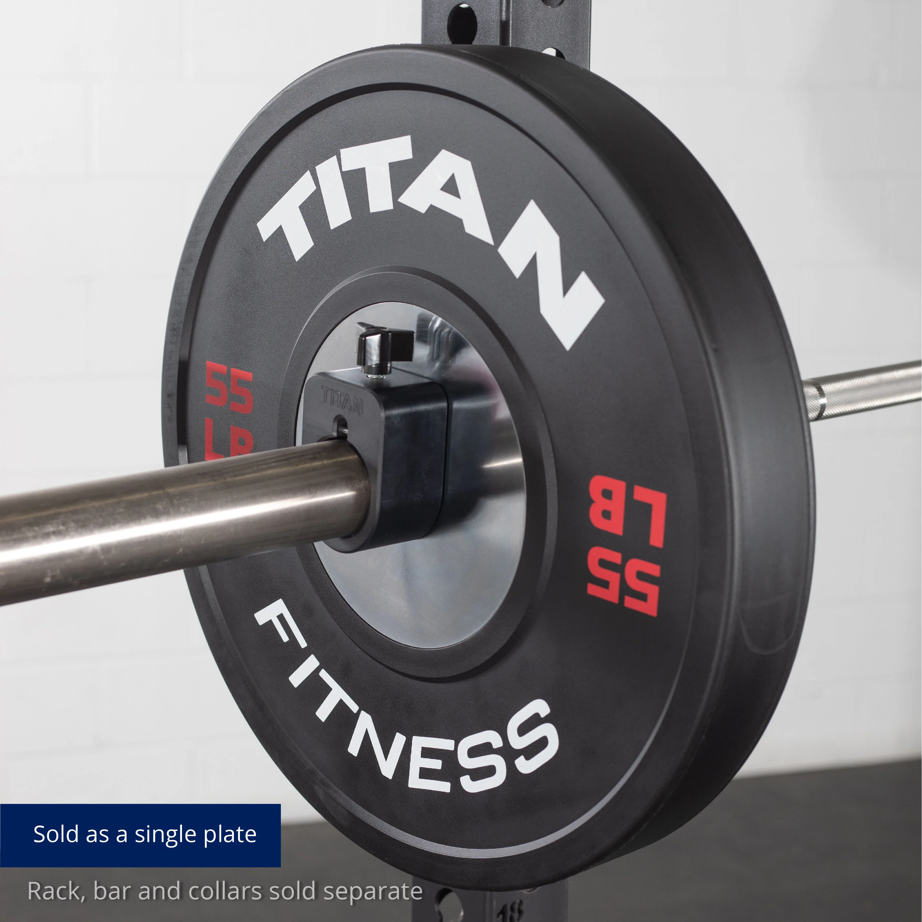 Scratch and Dent, Elite Olympic Bumper Plate | Black | 55 LB Single - Image 5