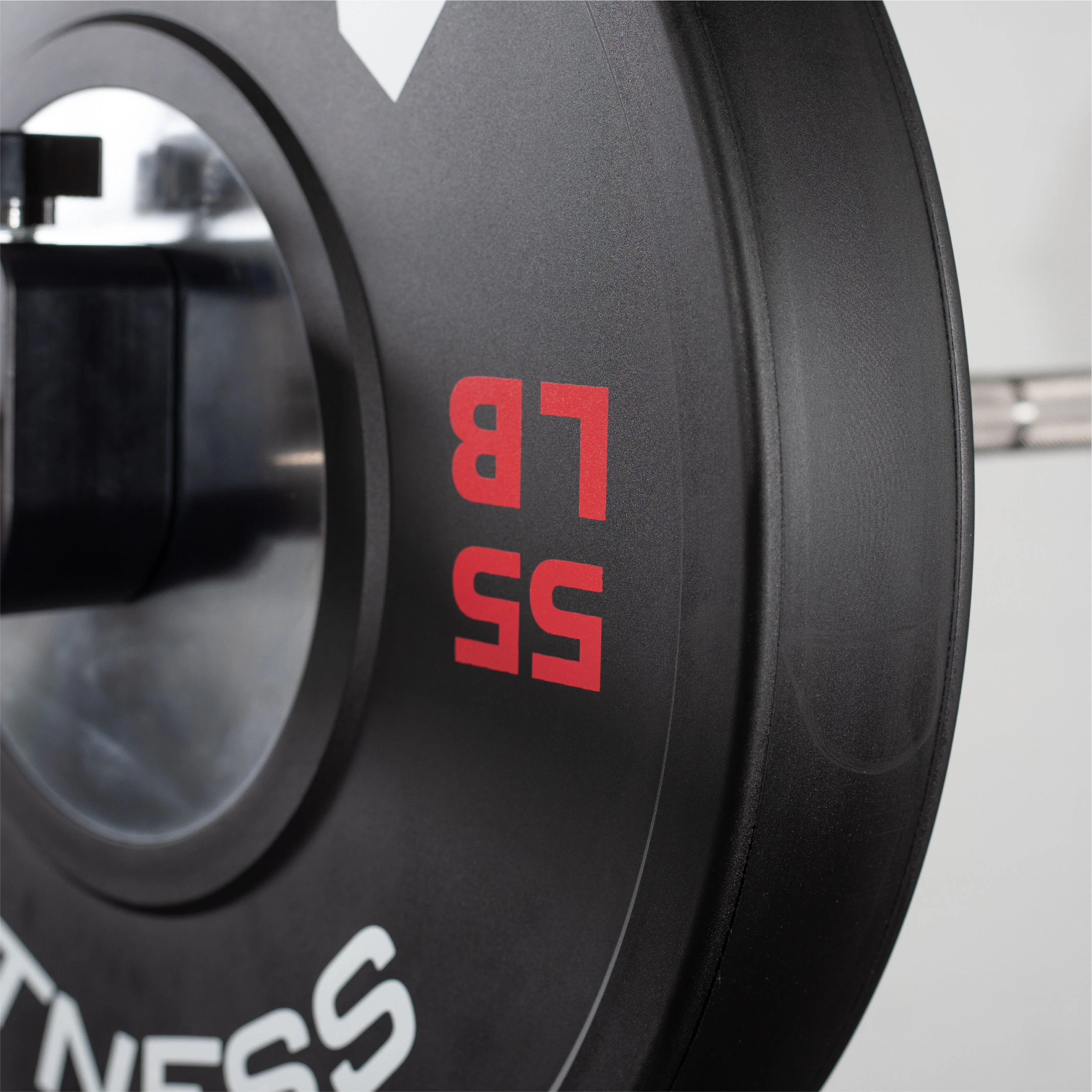 Scratch and Dent, Elite Olympic Bumper Plate | Black | 55 LB Single - Image 7