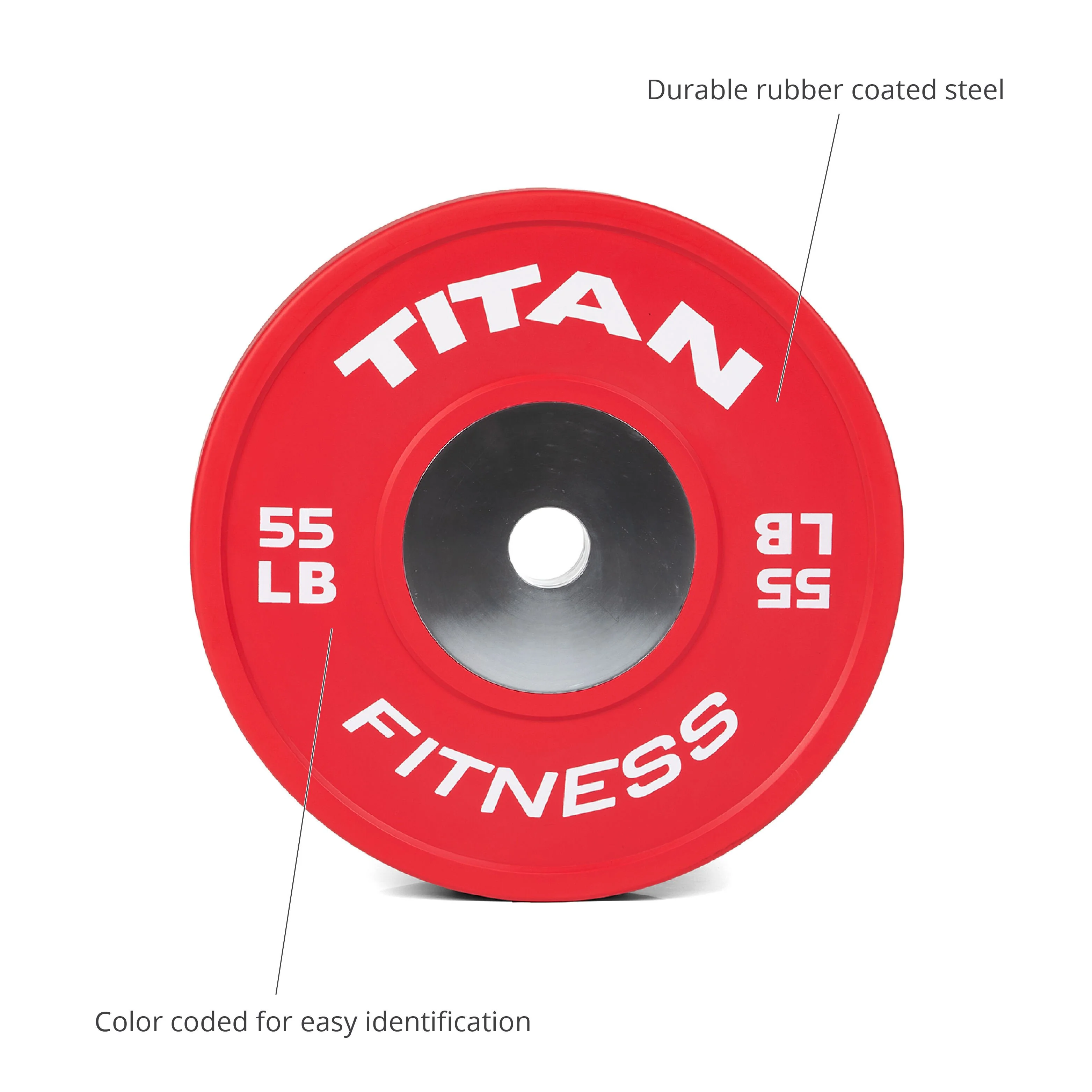 Scratch and Dent - Elite Olympic Bumper Plate | Color | 55 LB Single - FINAL SALE - Image 2
