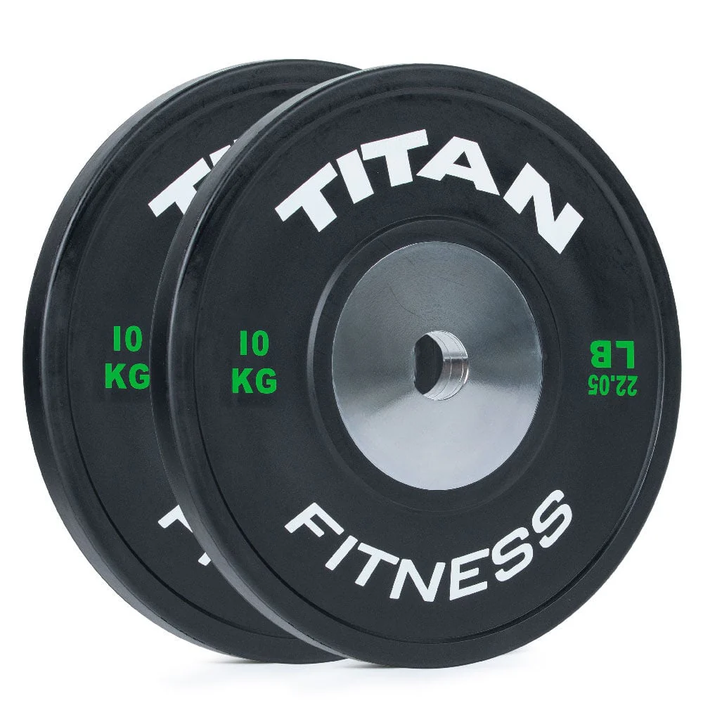 Scratch and Dent - Elite Olympic Bumper Plates | Black | 10 KG Pair - FINAL SALE