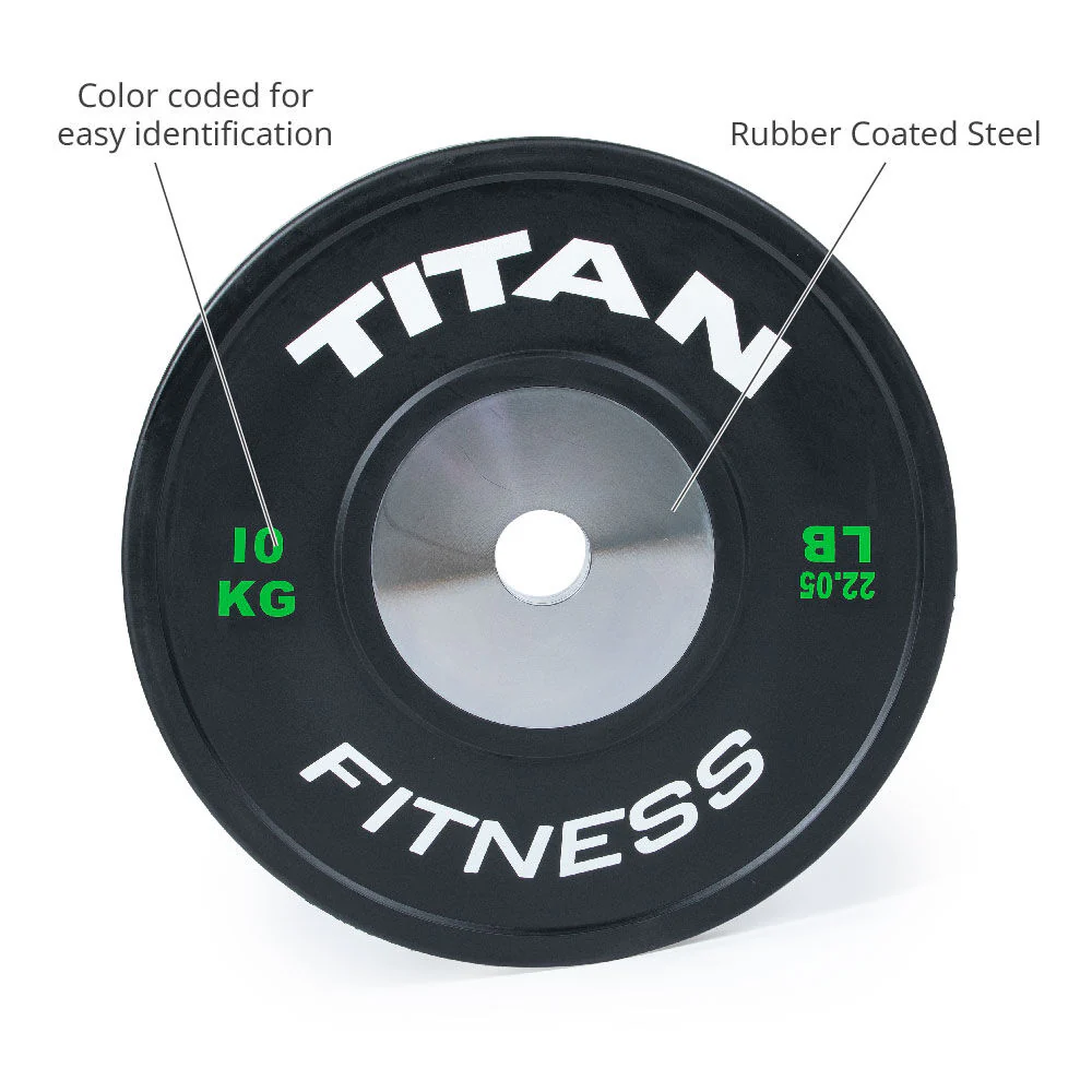 Scratch and Dent - Elite Olympic Bumper Plates | Black | 10 KG Pair - FINAL SALE - Image 2