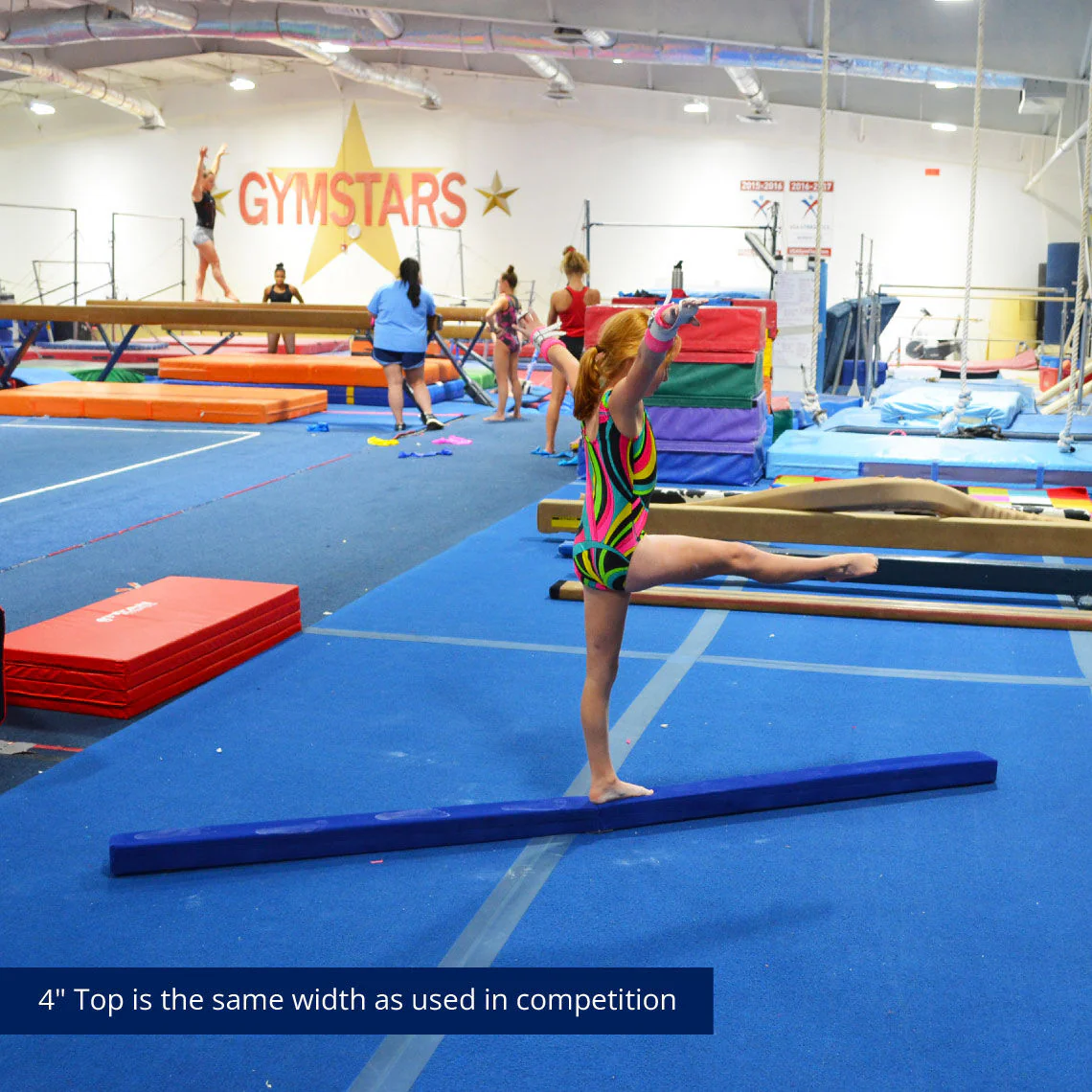 Scratch and Dent - Jr. Gymnastics Balance Beam | 8' Folding | Blue - FINAL SALE - Image 3