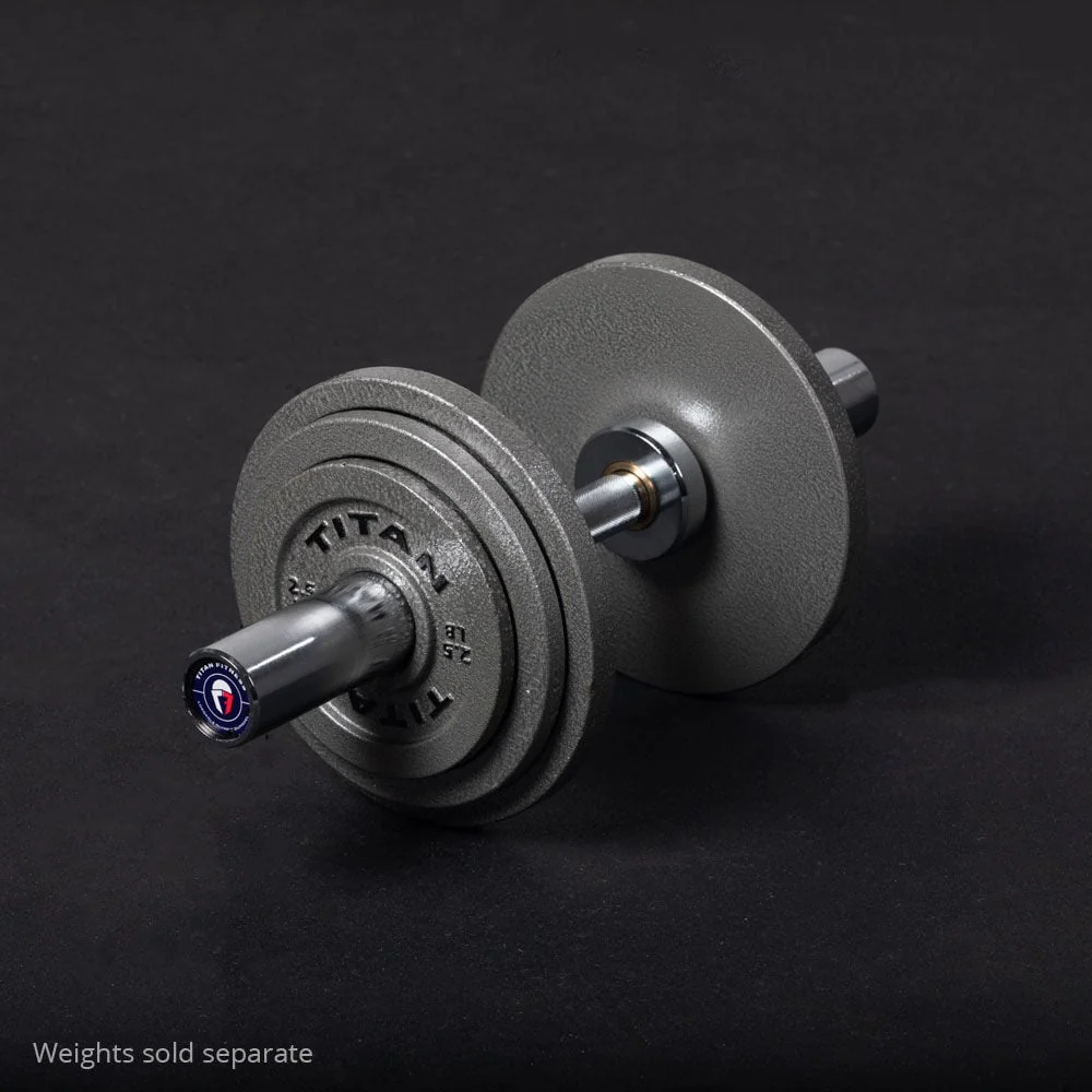 Scratch and Dent, Loadable 20" Olympic Dumbbell Handles - Pair - Image 3