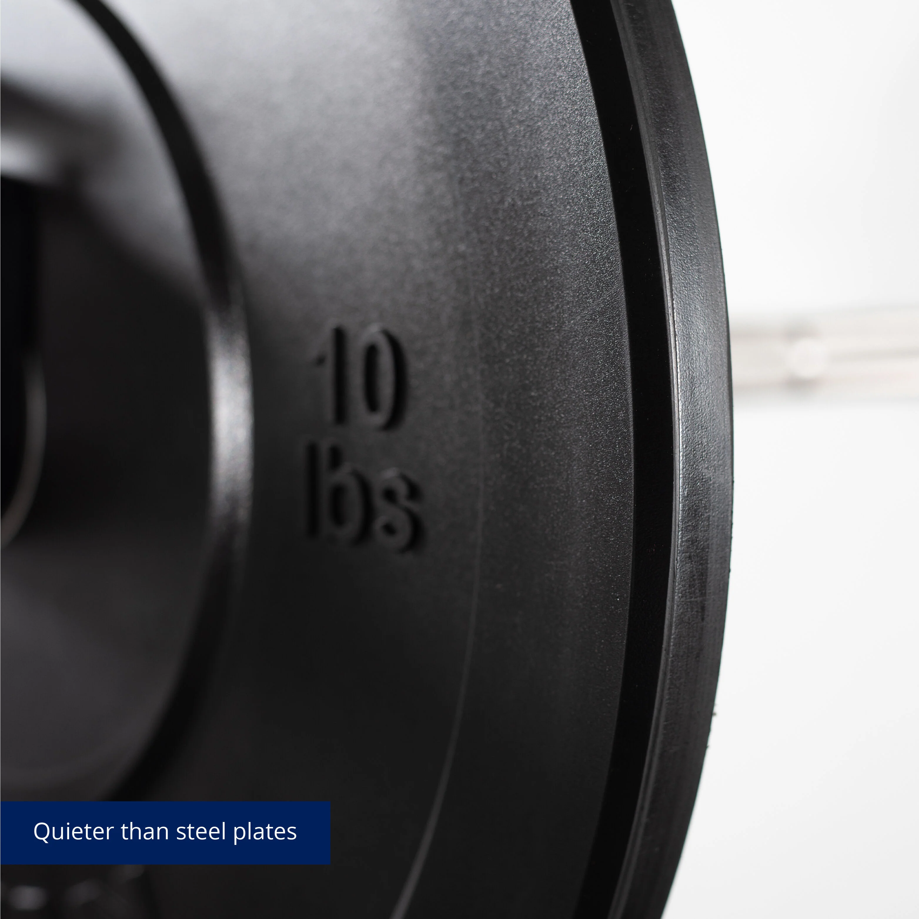 Scratch and Dent - Olympic Rubber Bumper Plates | Black | 10 LB Pair - FINAL SALE - Image 7