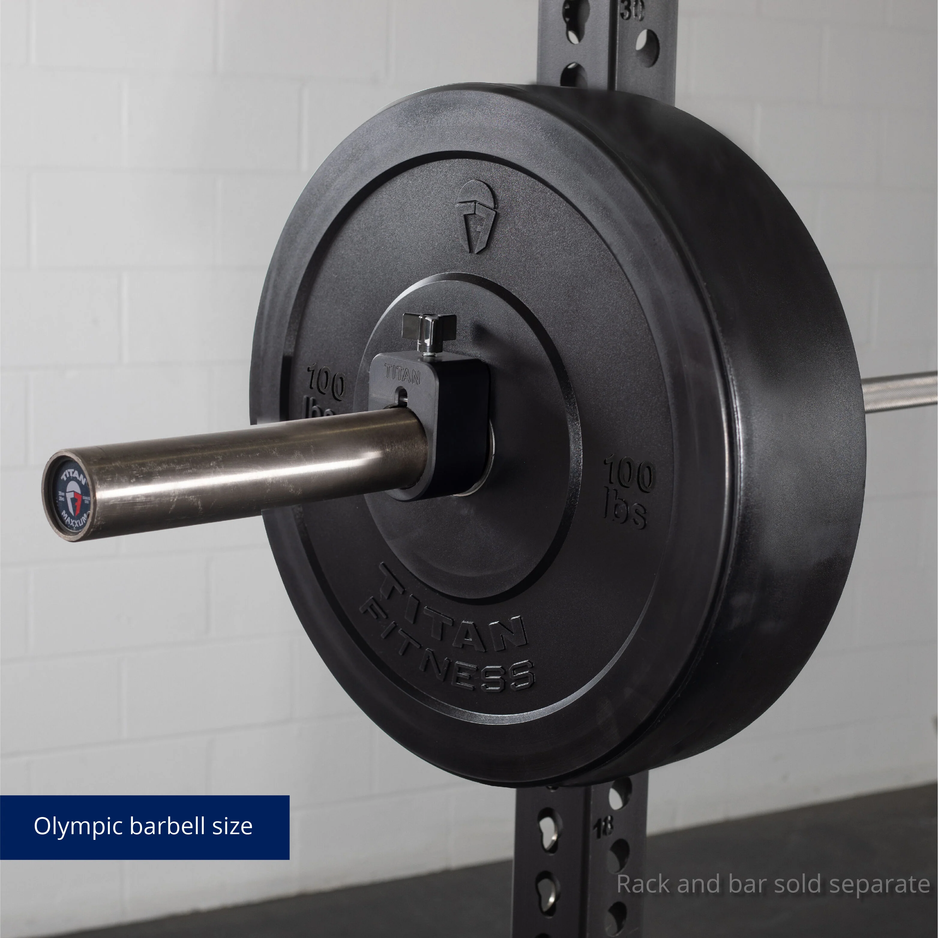 Scratch and Dent - Olympic Rubber Bumper Plates | Black | 100 LB Single - FINAL SALE - Image 4