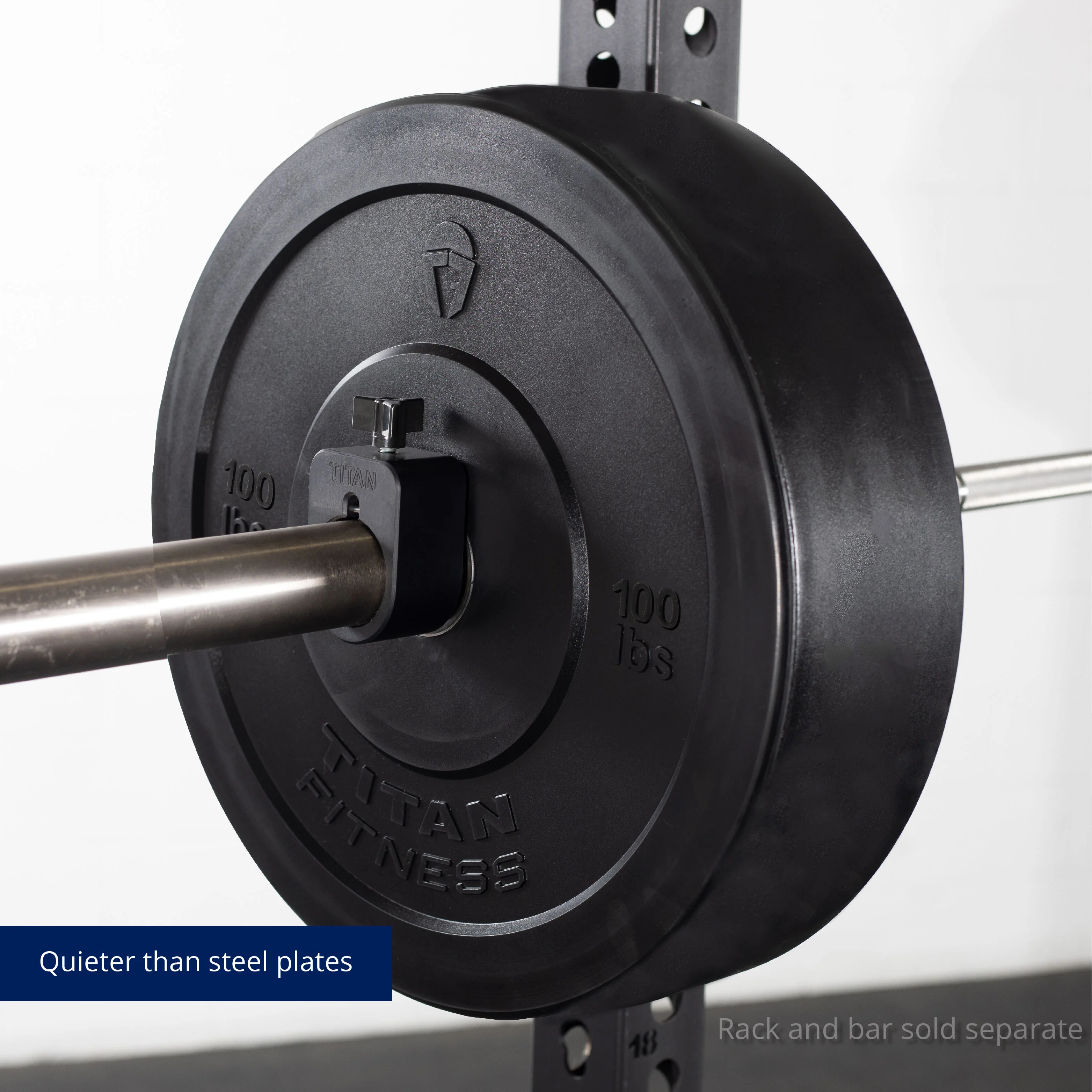 Scratch and Dent - Olympic Rubber Bumper Plates | Black | 100 LB Single - FINAL SALE - Image 5