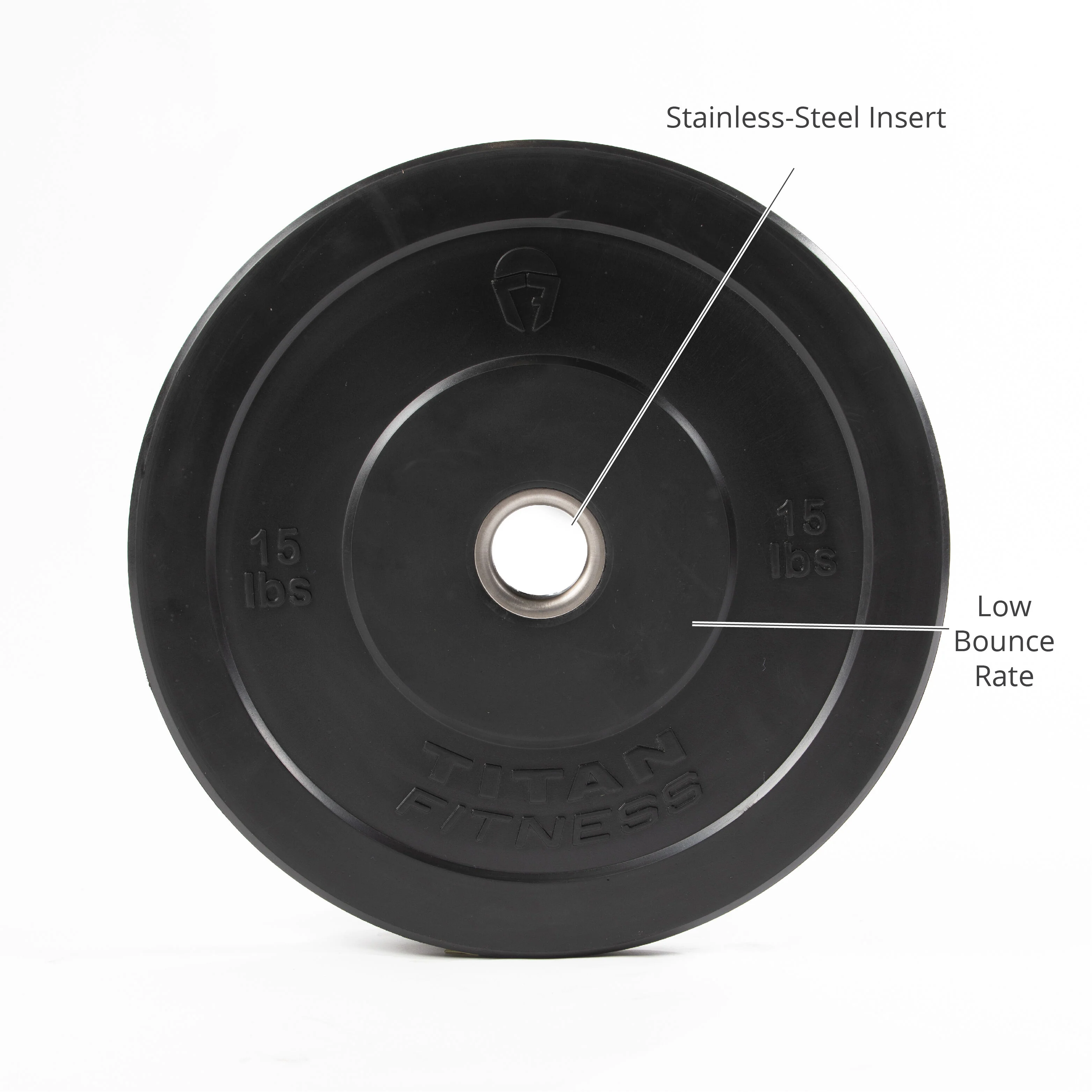 Scratch and Dent - Olympic Rubber Bumper Plates | Black | 15 LB Pair - FINAL SALE - Image 10