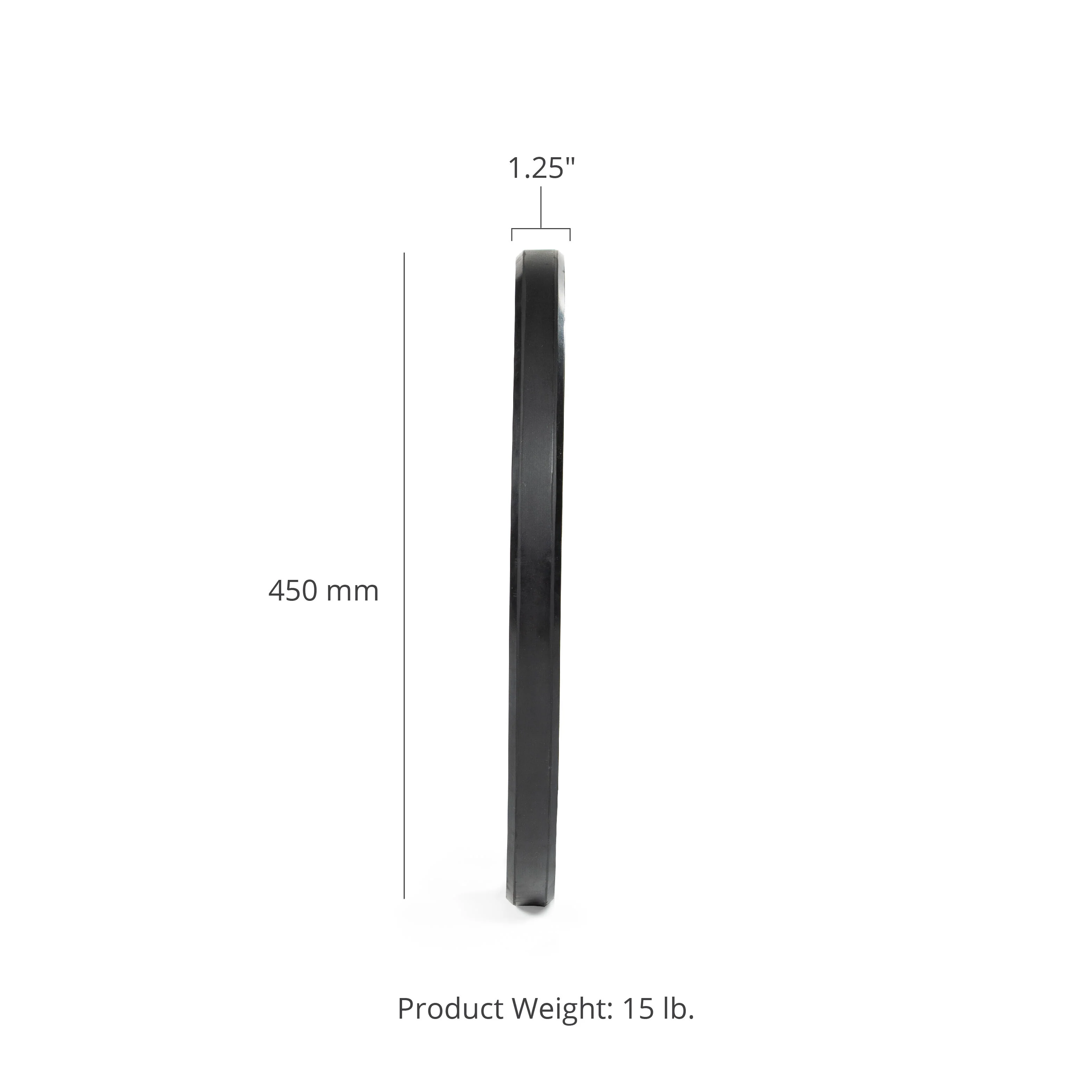 Scratch and Dent - Olympic Rubber Bumper Plates | Black | 15 LB Pair - FINAL SALE - Image 2