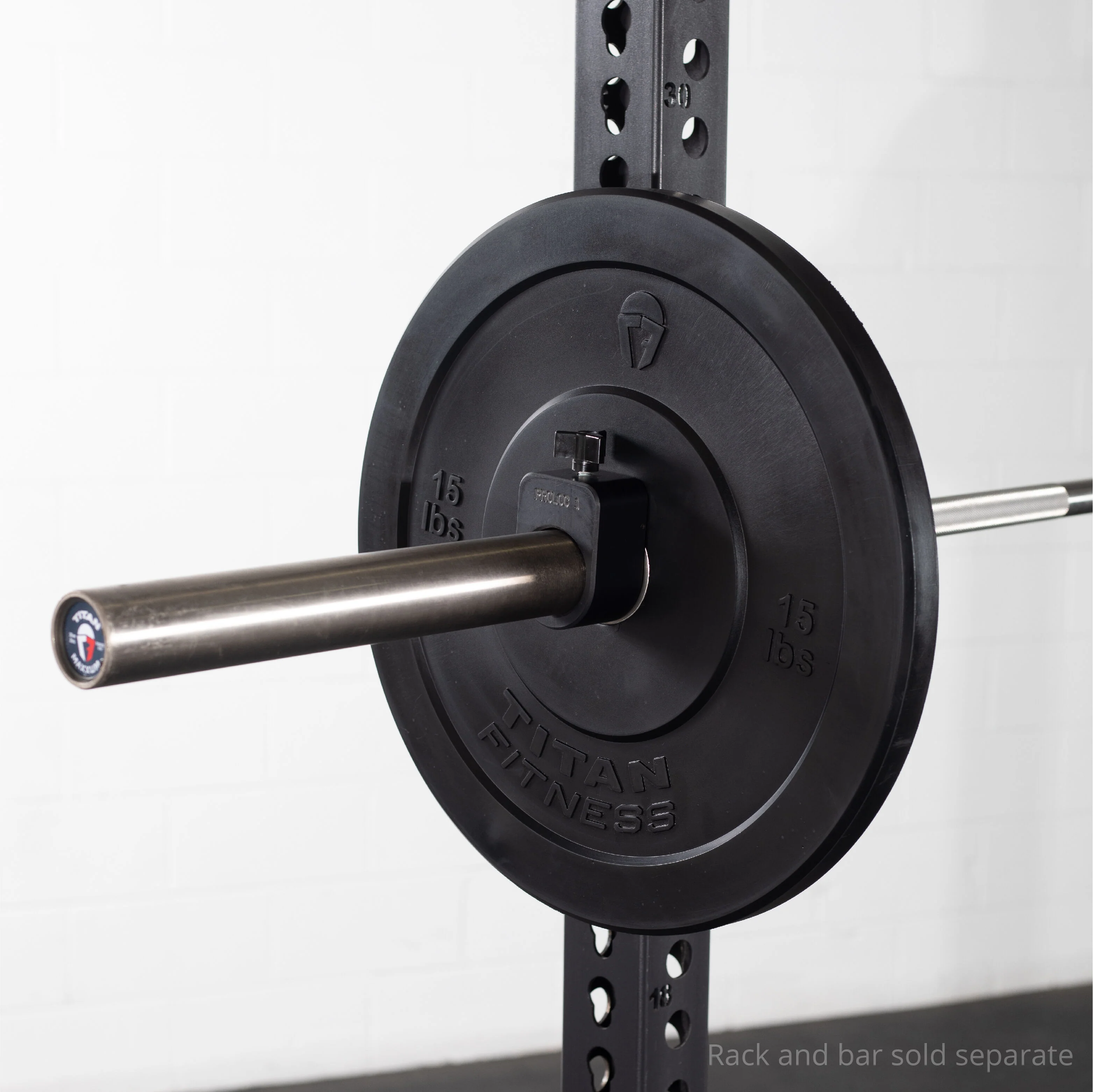 Scratch and Dent - Olympic Rubber Bumper Plates | Black | 15 LB Pair - FINAL SALE - Image 4
