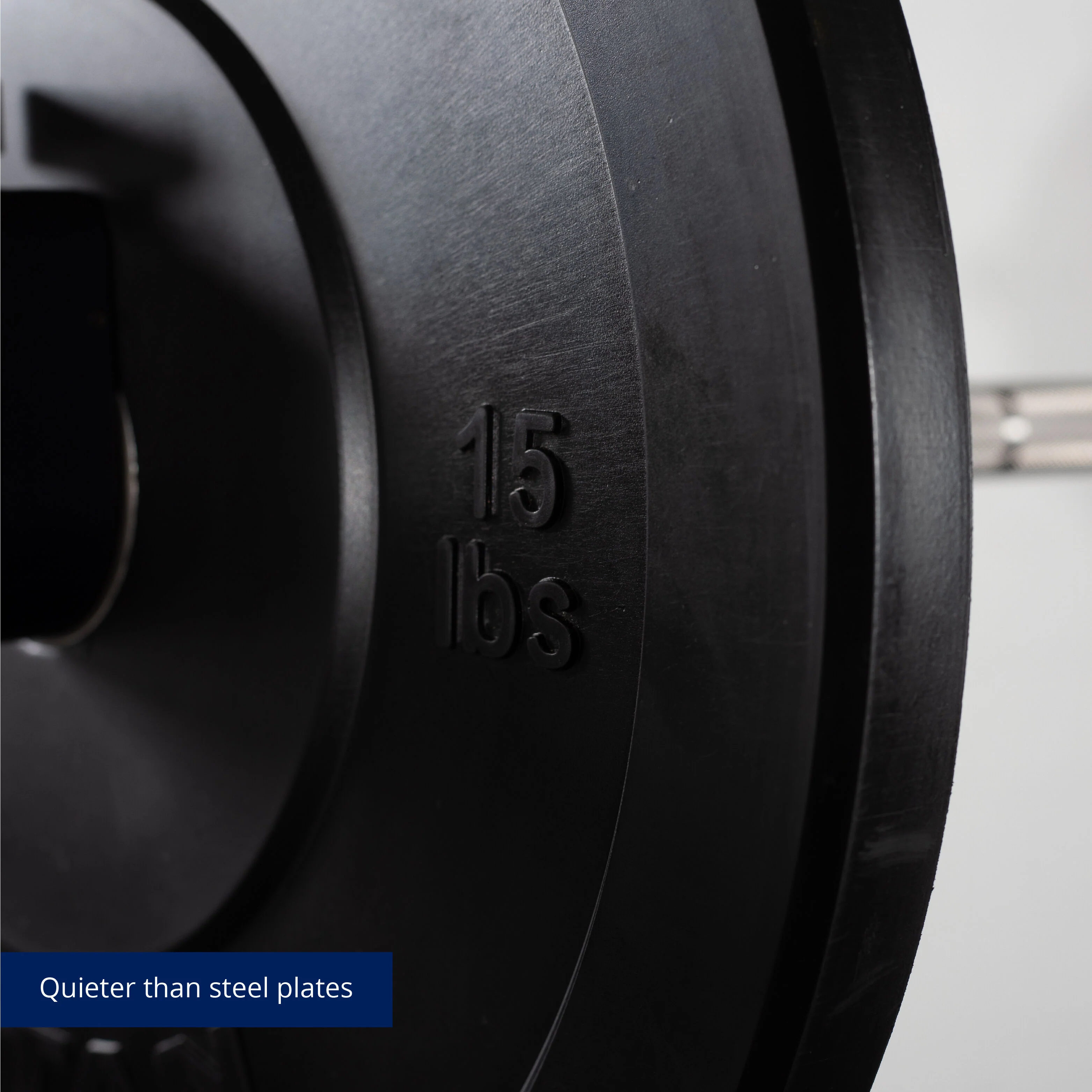 Scratch and Dent - Olympic Rubber Bumper Plates | Black | 15 LB Pair - FINAL SALE - Image 6