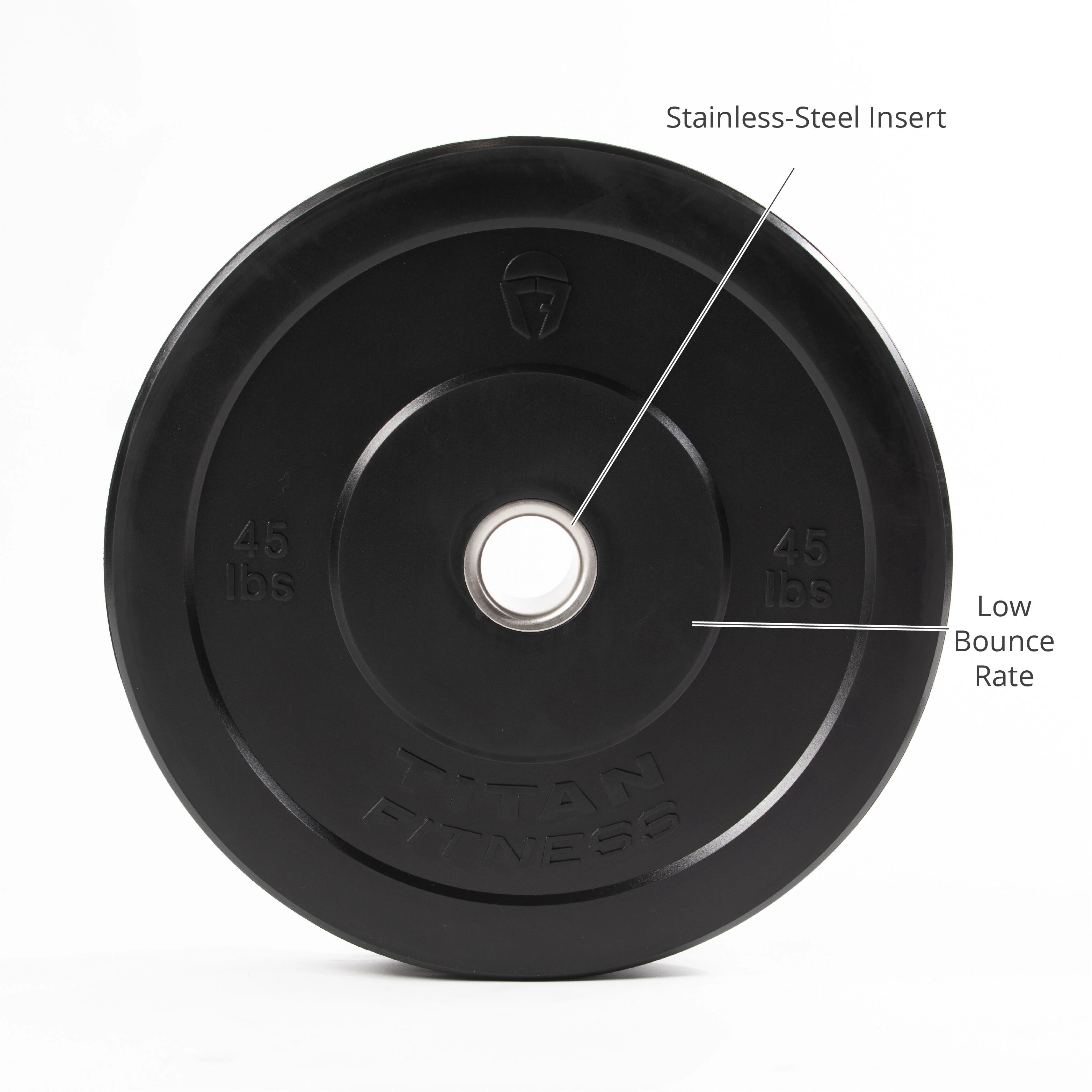 Scratch and Dent - Olympic Rubber Bumper Plates | Black | 45 LB Single - FINAL SALE - Image 2