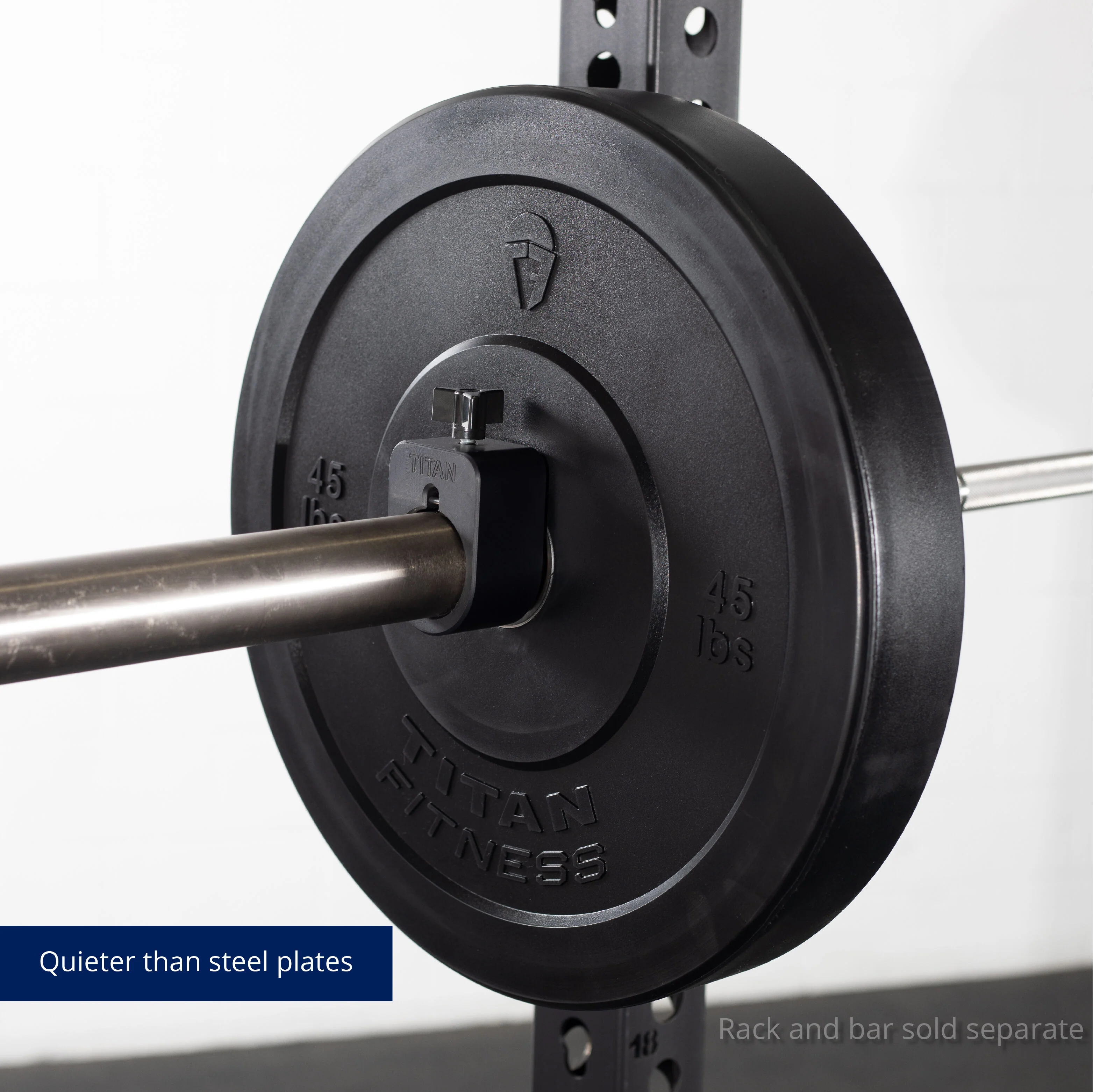Scratch and Dent - Olympic Rubber Bumper Plates | Black | 45 LB Single - FINAL SALE - Image 6