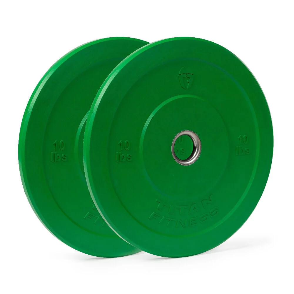 Scratch and Dent - Olympic Rubber Bumper Plates | Color | 10 LB Pair | SKU: 430111 - FINAL SALE