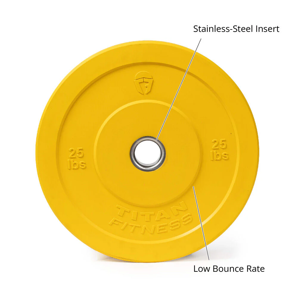 Scratch and Dent - Olympic Rubber Bumper Plates | Color | 25 LB Pair | - FINAL SALE - Image 3