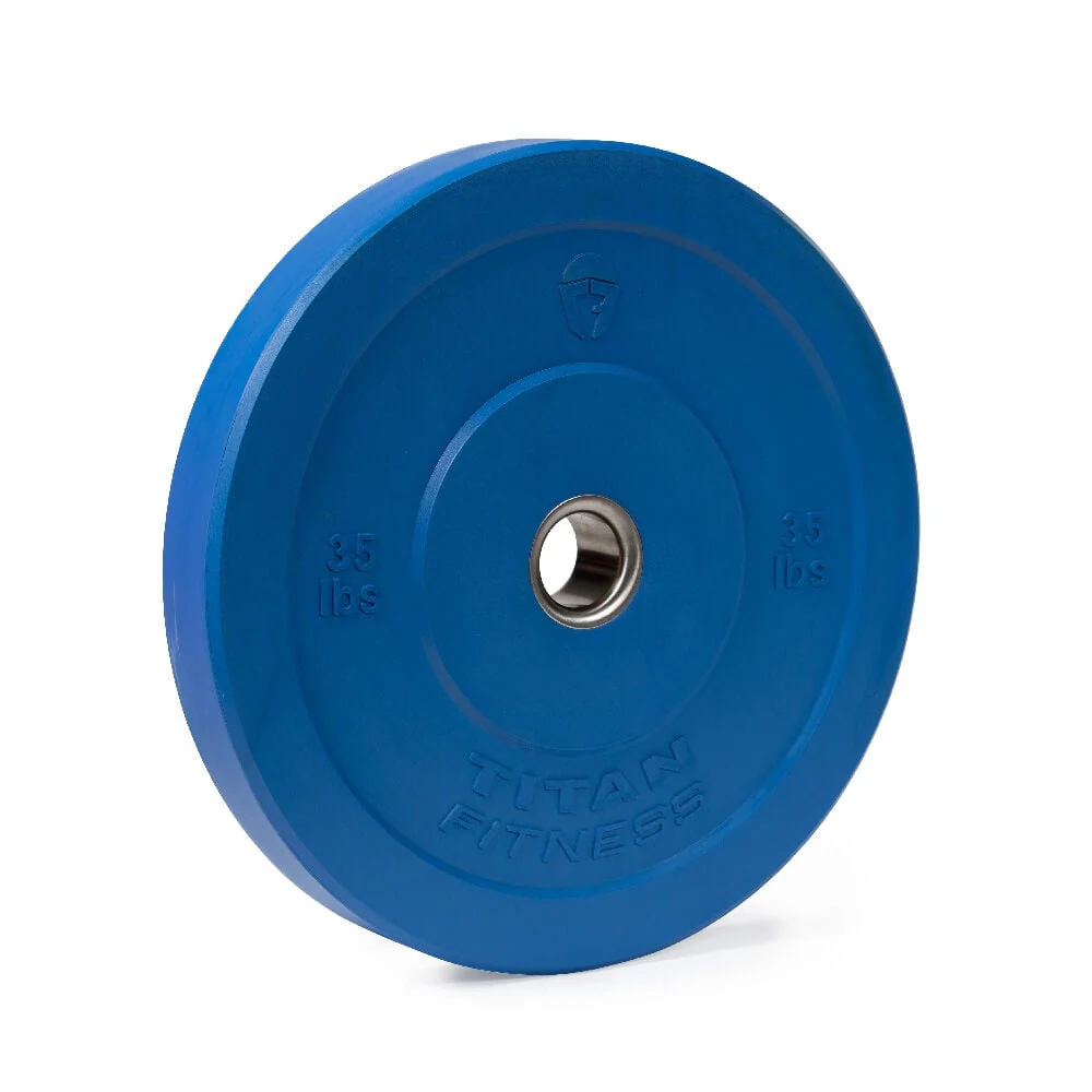 Scratch and Dent - Olympic Rubber Bumper Plates | Color | 35 LB Single | - FINAL SALE