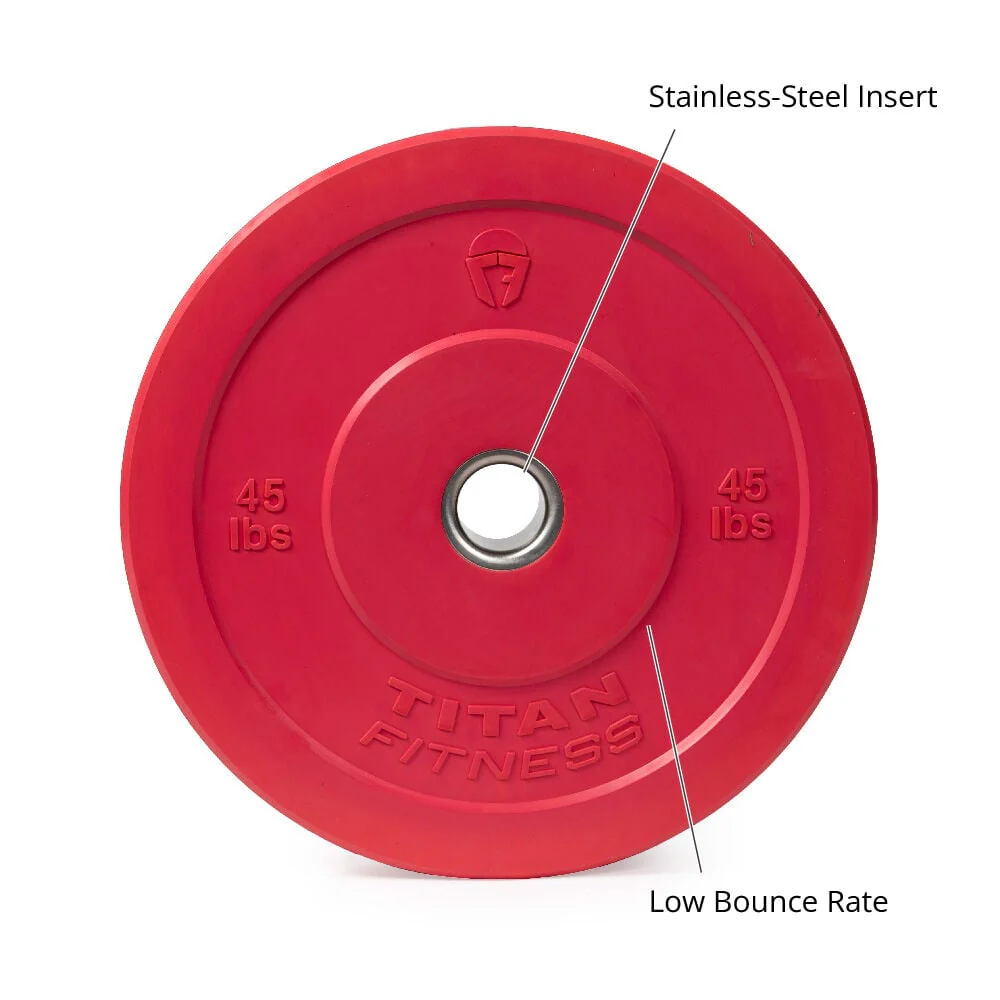 Scratch and Dent - Olympic Rubber Bumper Plates | Color | 45 LB Single | - FINAL SALE - Image 3