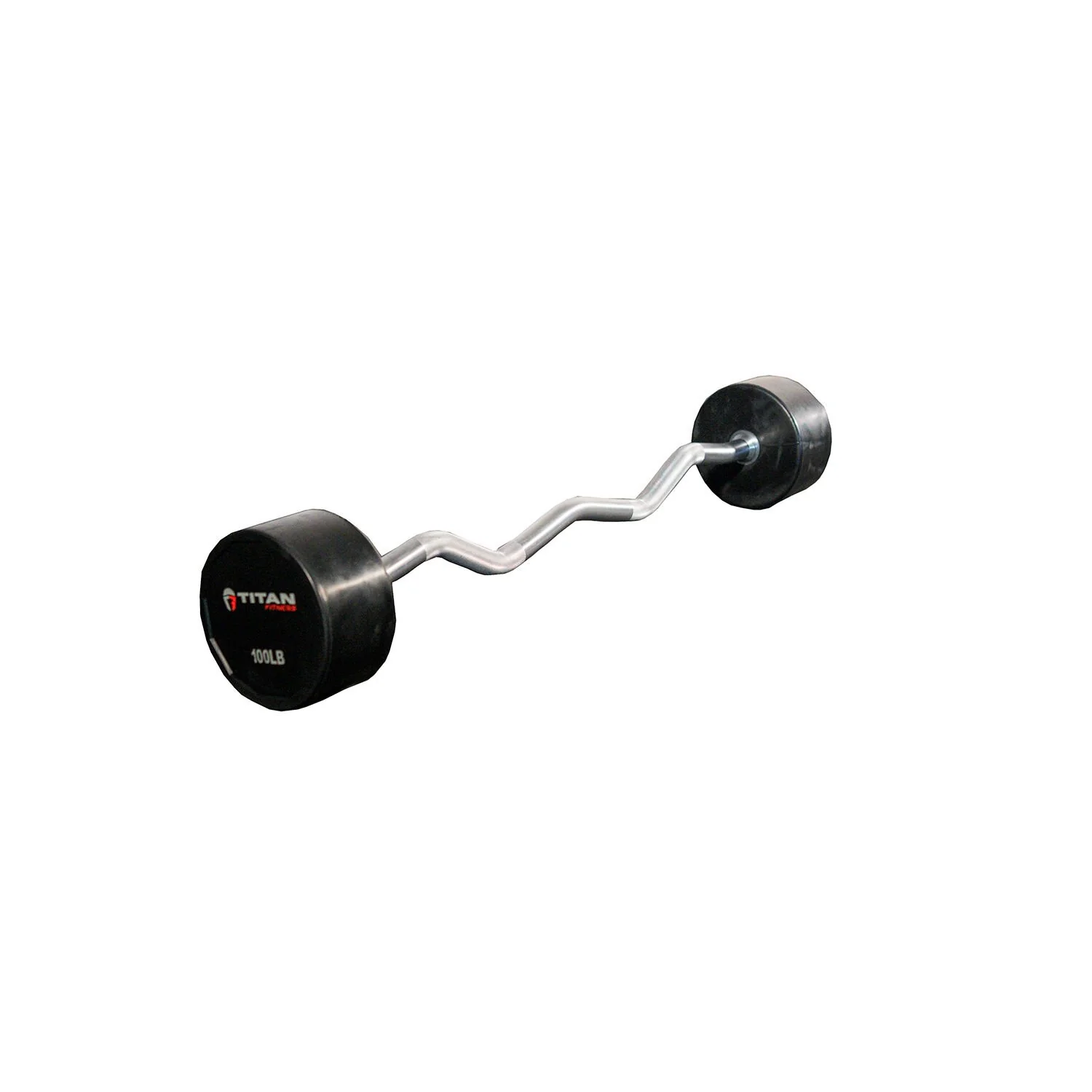 Scratch and Dent - Rubber Fixed Barbell | EZ Curl | 100 LB - FINAL SALE