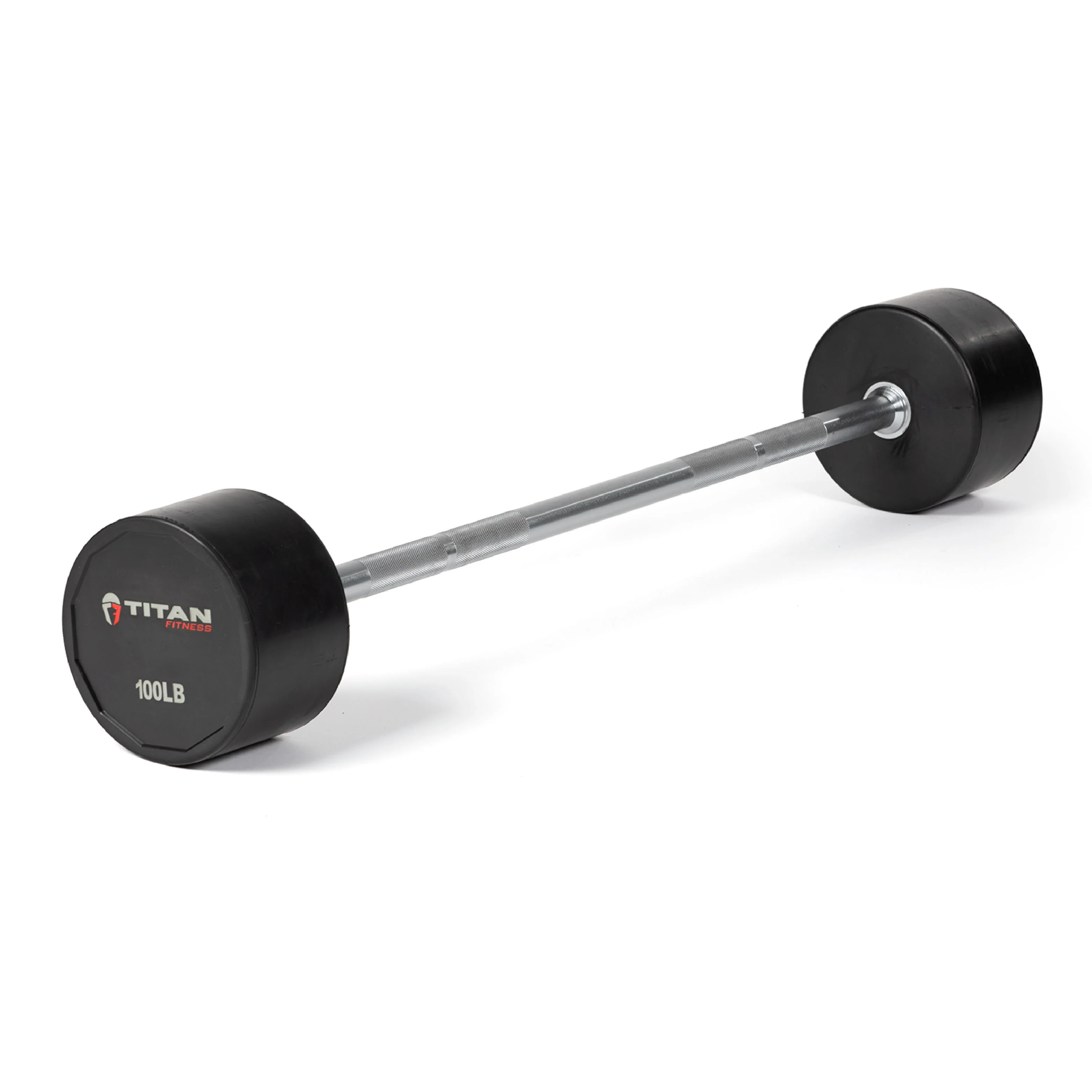 Scratch and Dent - Rubber Fixed Barbell | Straight | 100 LB - FINAL SALE