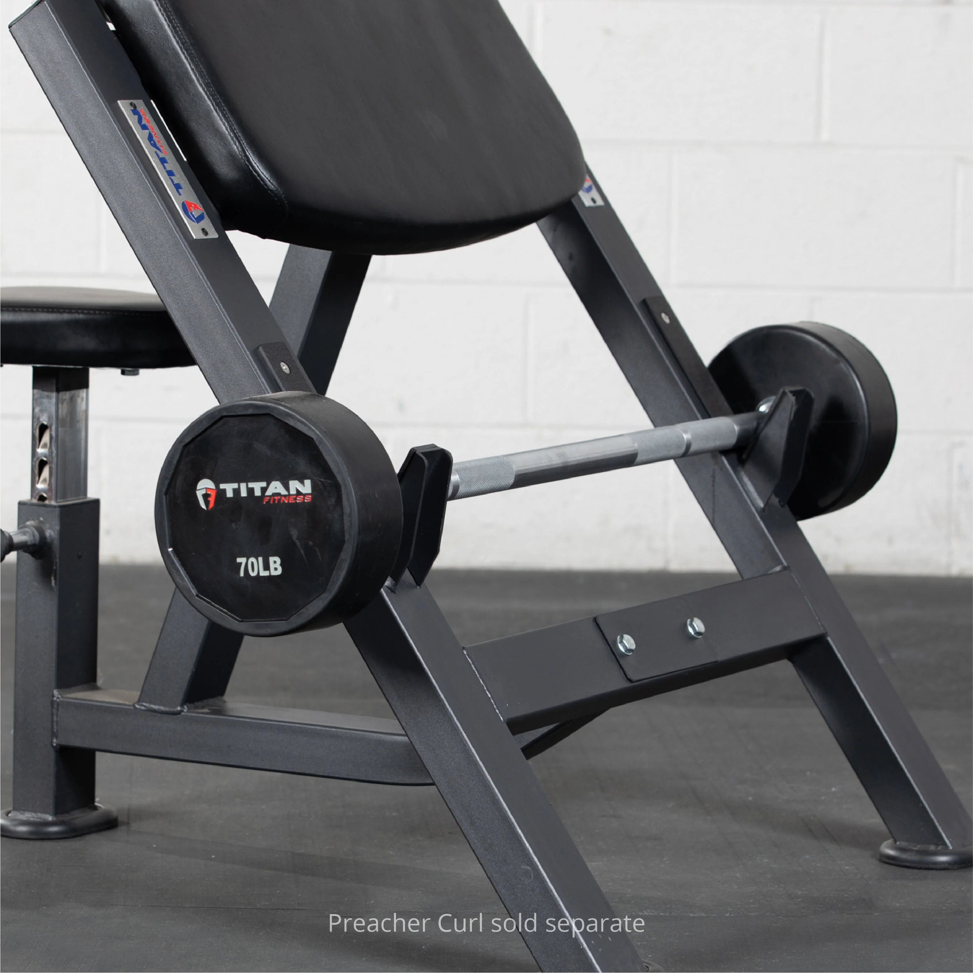 Scratch and Dent - Rubber Fixed Barbell | Straight | 70 LB - FINAL SALE - Image 4