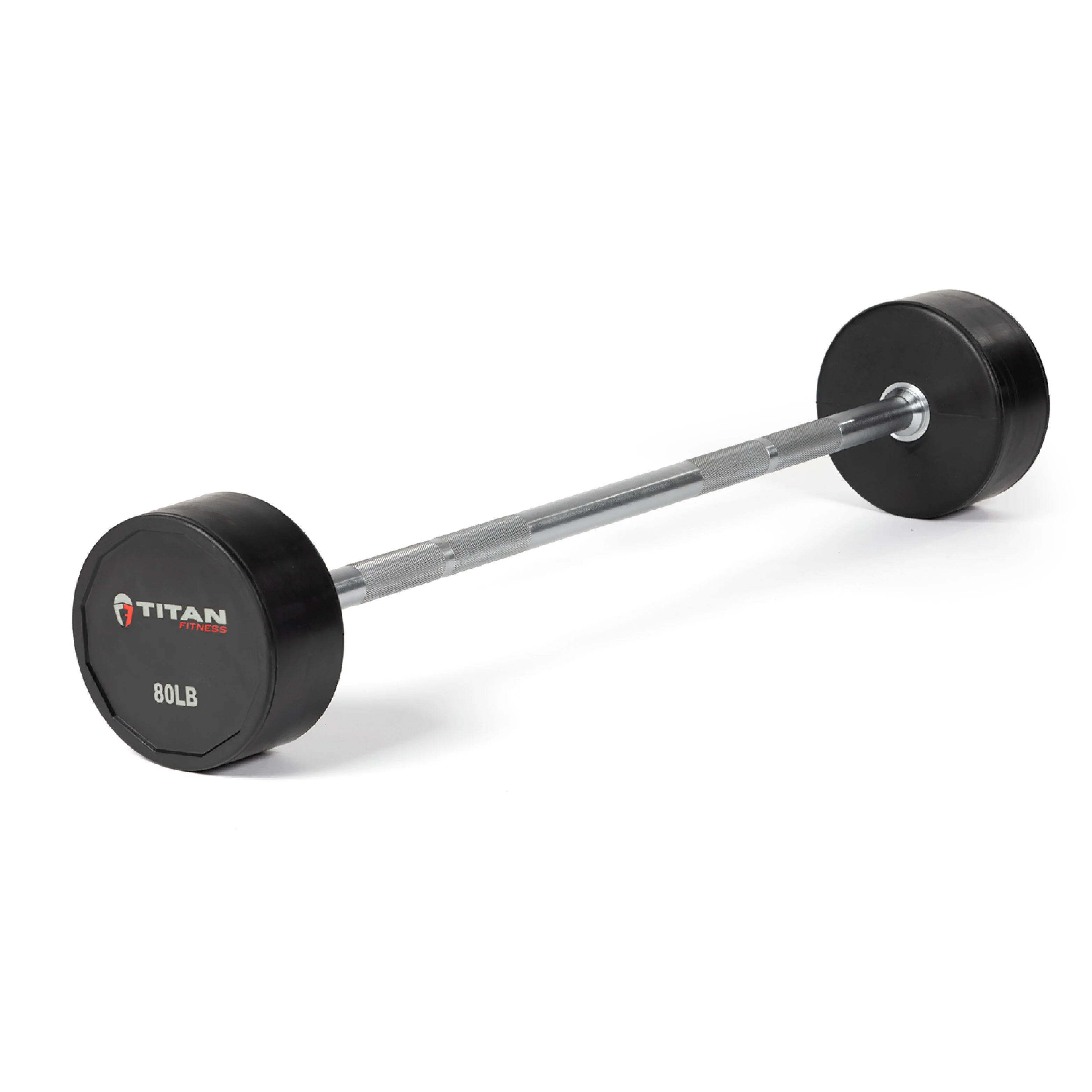 Scratch and Dent - Rubber Fixed Barbell | Straight | 80 LB - FINAL SALE