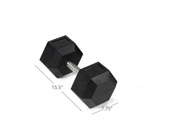 Scratch and Dent, 70 LB Rubber Hex Dumbbell