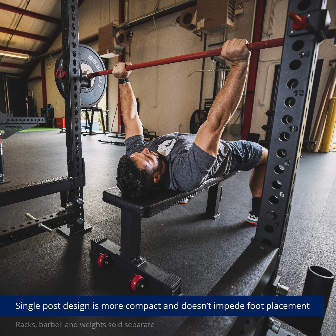 Scratch and Dent - Single Post Competition Flat Bench - FINAL SALE - Image 4