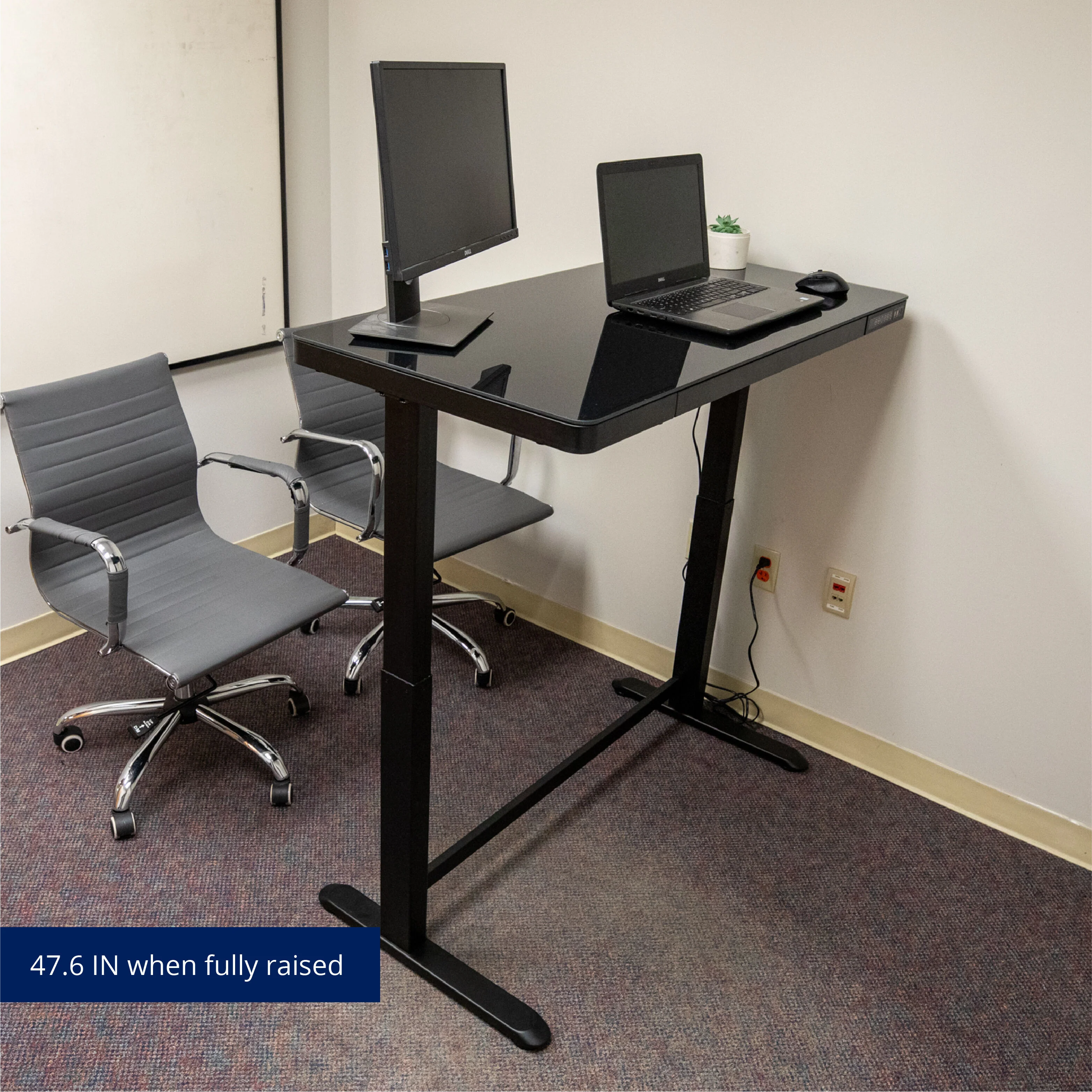 Scratch and Dent - Titan Adjustable Glass Top Standing Desk - FINAL SALE - Image 3