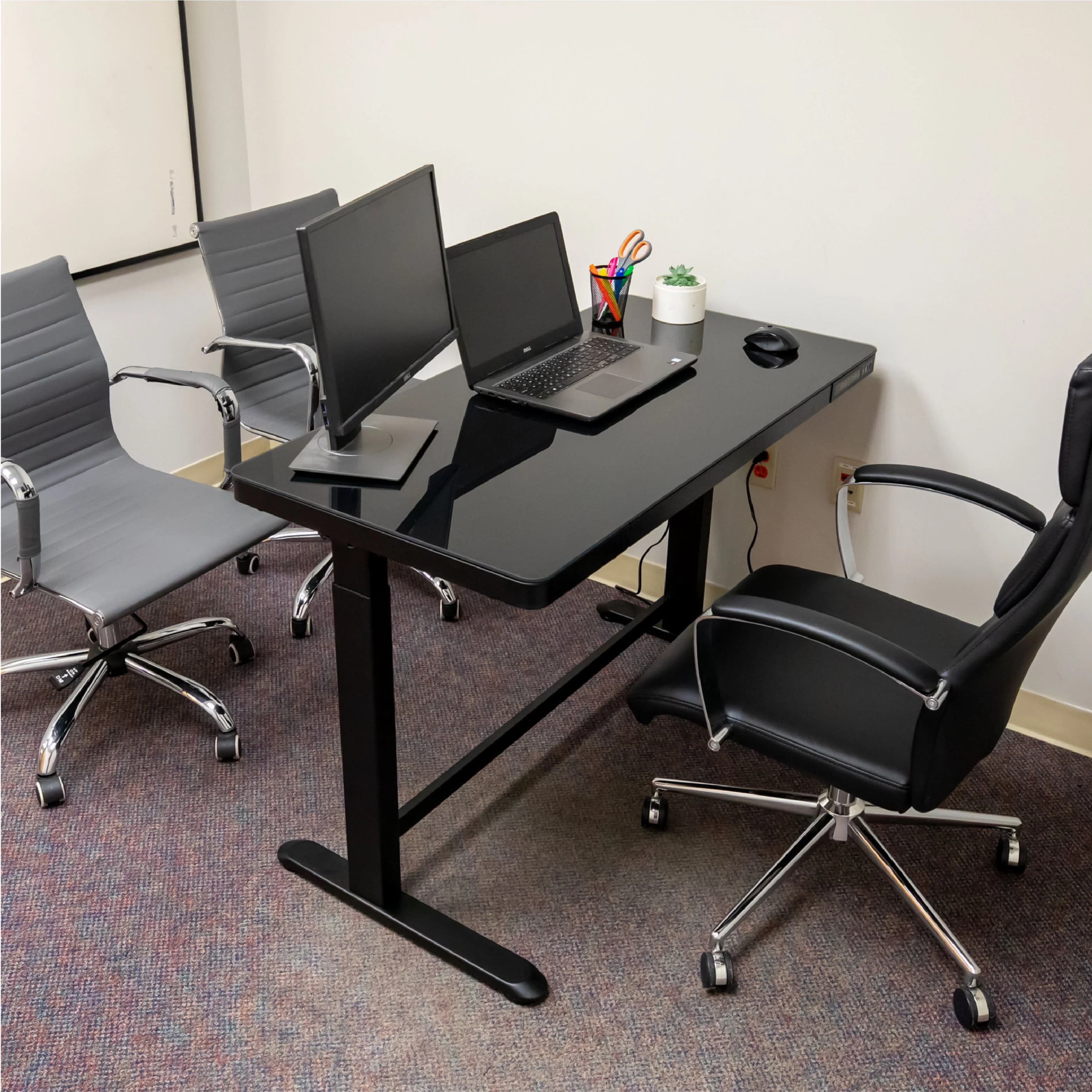 Scratch and Dent - Titan Adjustable Glass Top Standing Desk - FINAL SALE - Image 6