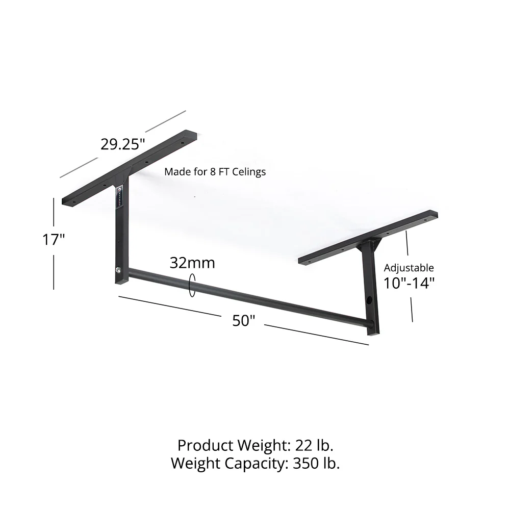 Small Adjustable Ceiling Wall-Mount Pull-Up Bar - Image 8