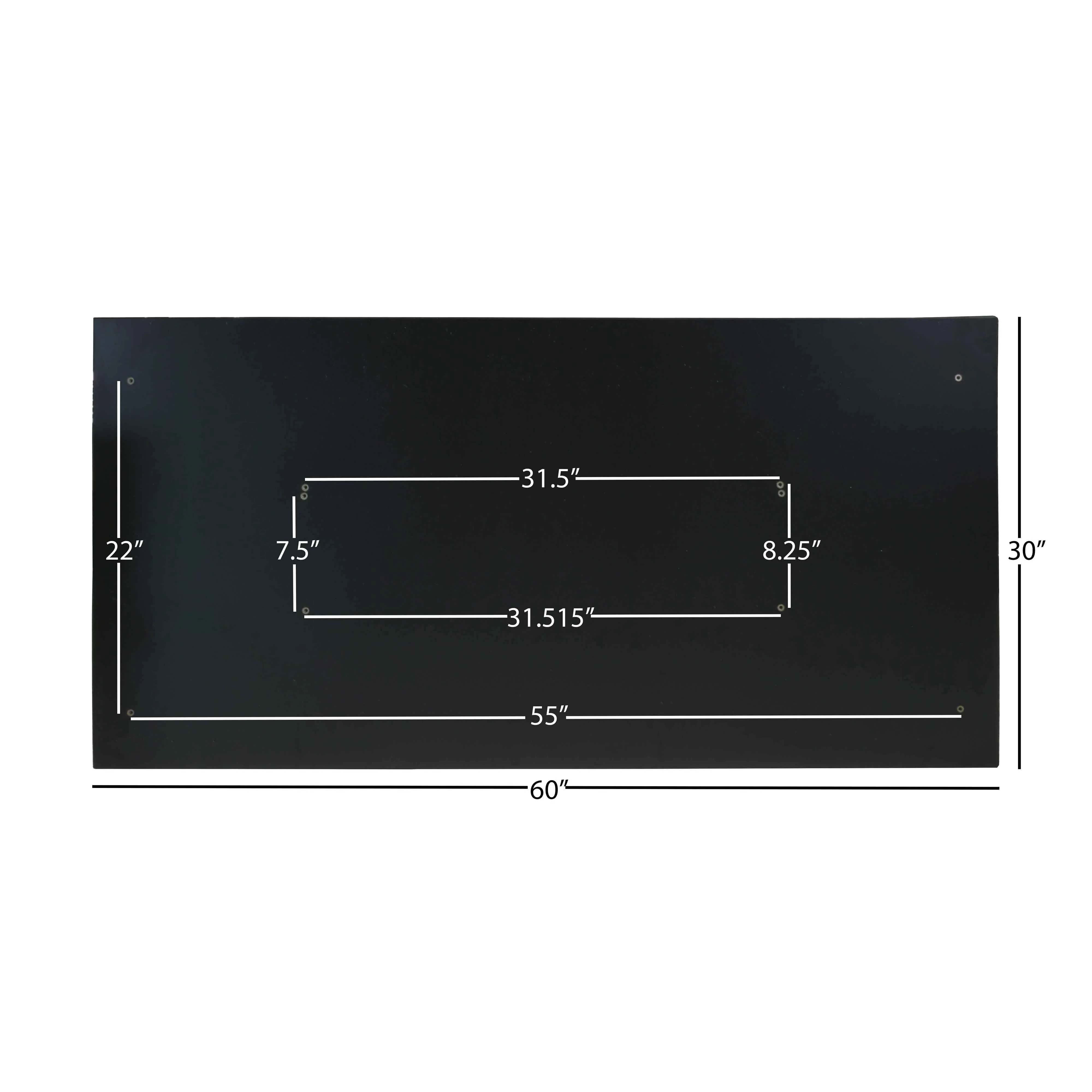 Scratch and Dent, Universal Desk Top - 30" x 60" Black - Image 2