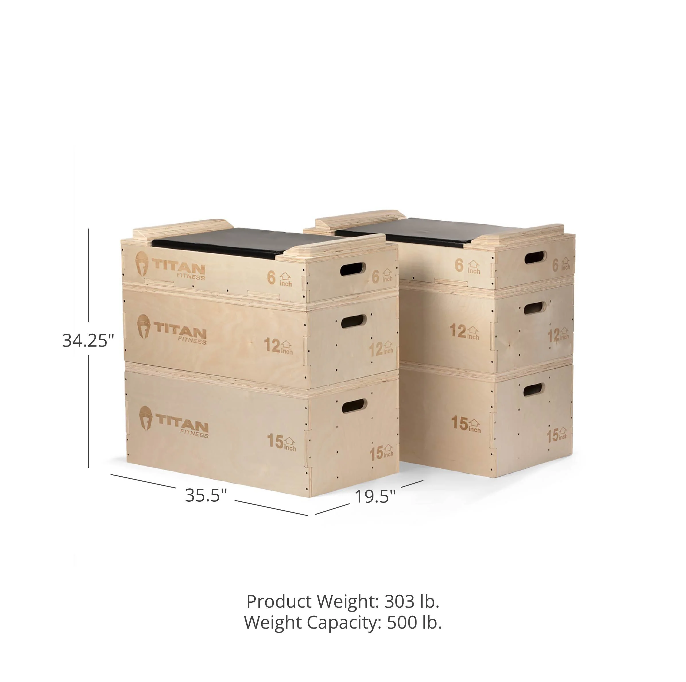 Stackable Wood Jerk Blocks with Silencer Pad - Image 9