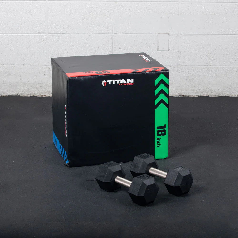 Straight Stainless Steel Hex Dumbbells - Image 3