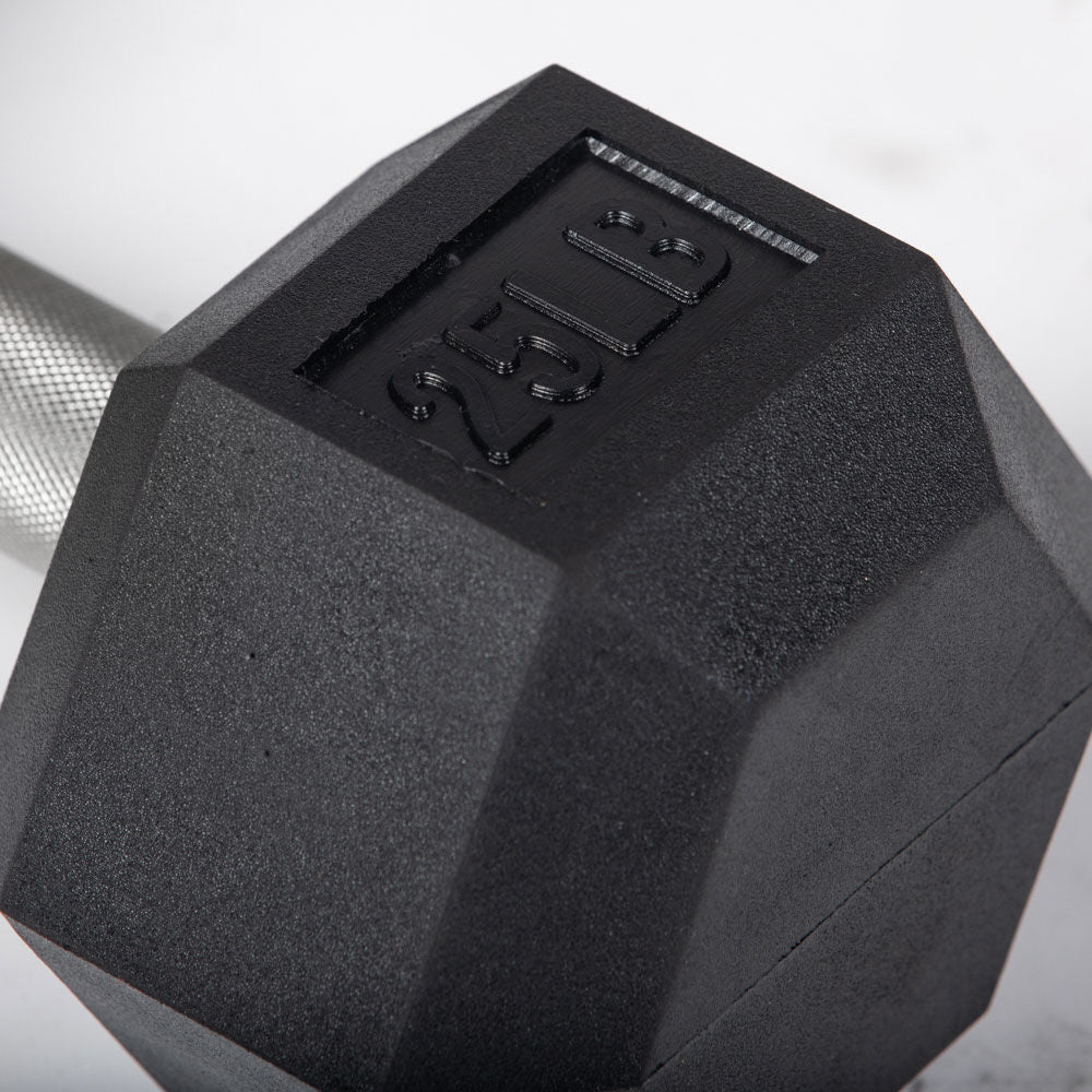 Straight Stainless Steel Hex Dumbbells - Image 4