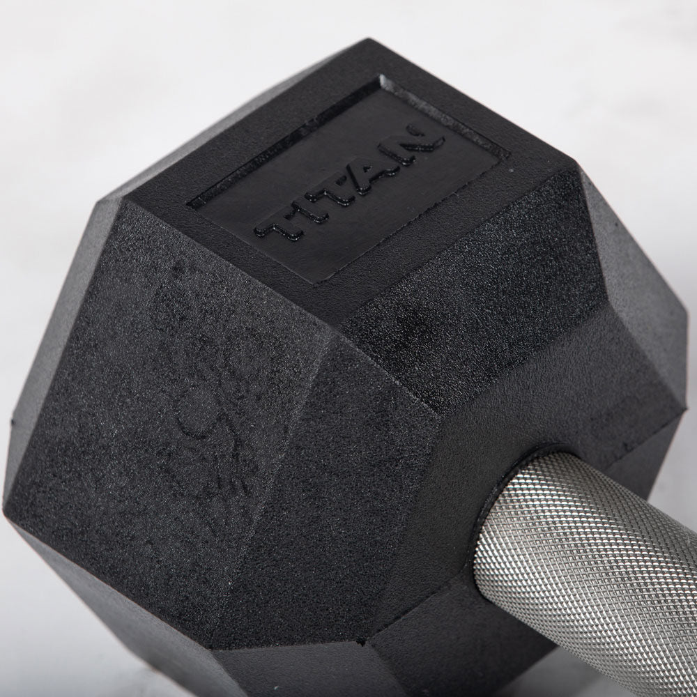 Straight Stainless Steel Hex Dumbbells - Image 5