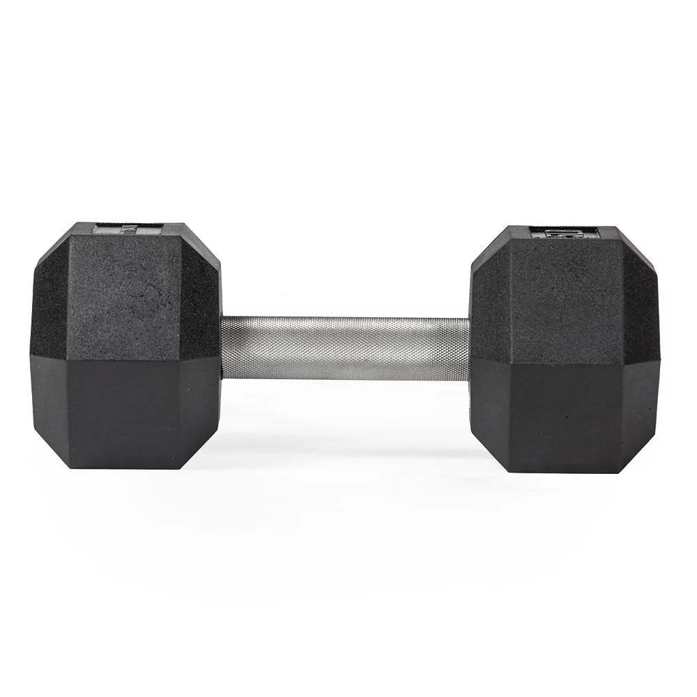 Straight Stainless Steel Hex Dumbbells - Image 6